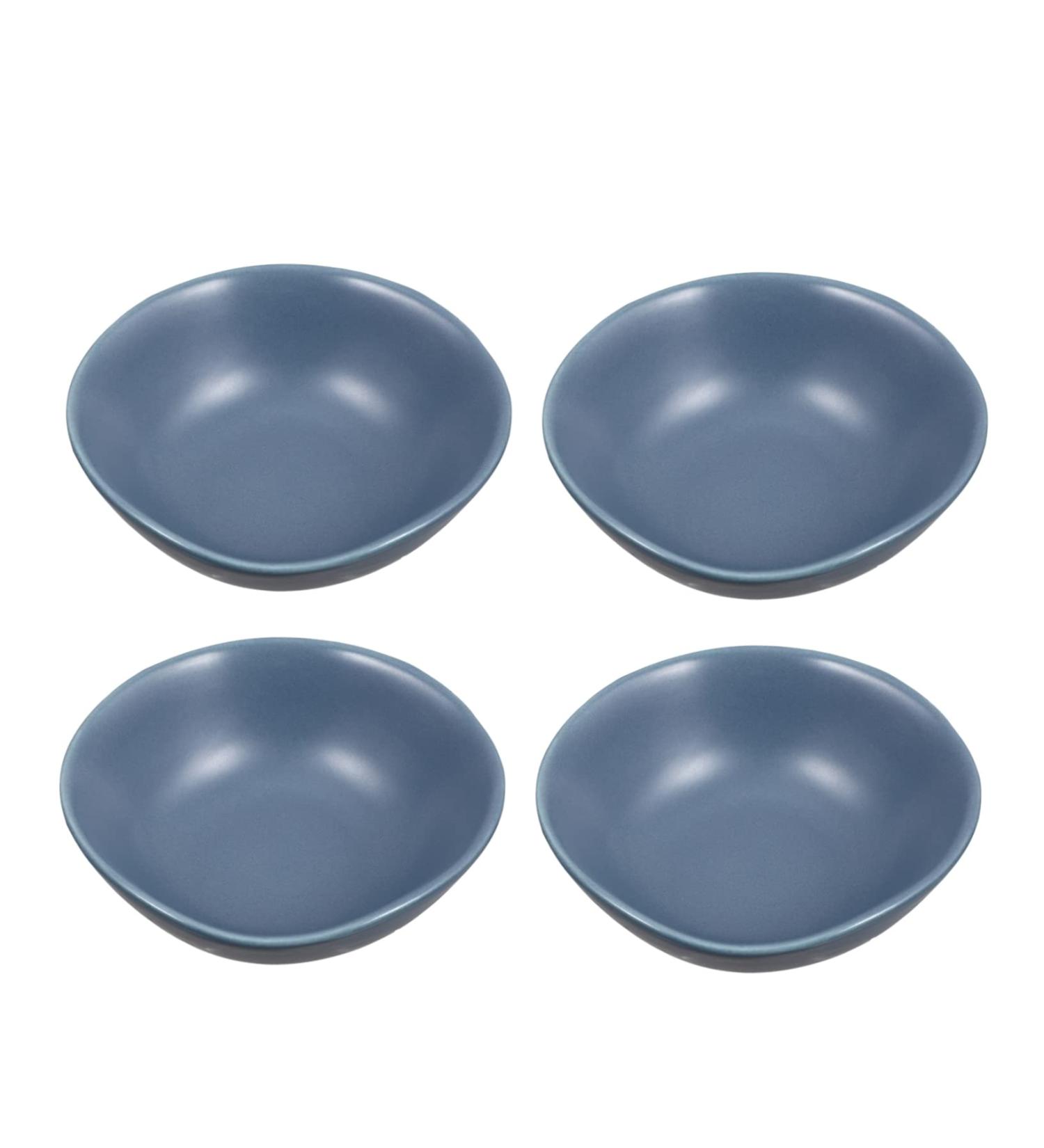 ABOOFAN 4 Pcs Ceramic Saucer Ramekins Dish Dishes Wasabi Dish Soy Dipping Plate Ketchup Bowl Vintage Plates Sauce Dipping Practical Snack Mini Ceramics Soy Sauce Vegetables Sushi re-usable 8.5X8X3cm Blue - Buy Online on GoSupps.com