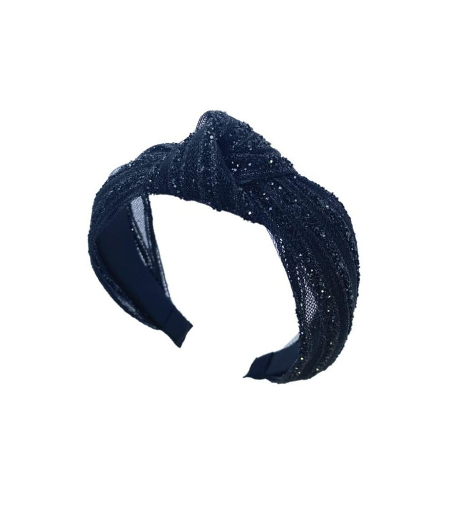 WENLII Ladies Glitter Knotted Headband Imitation Rhinestone Hairband Hair Hoop Twist Ribbon Hair Accessories As the picture shows D - Buy Online on GoSupps.com