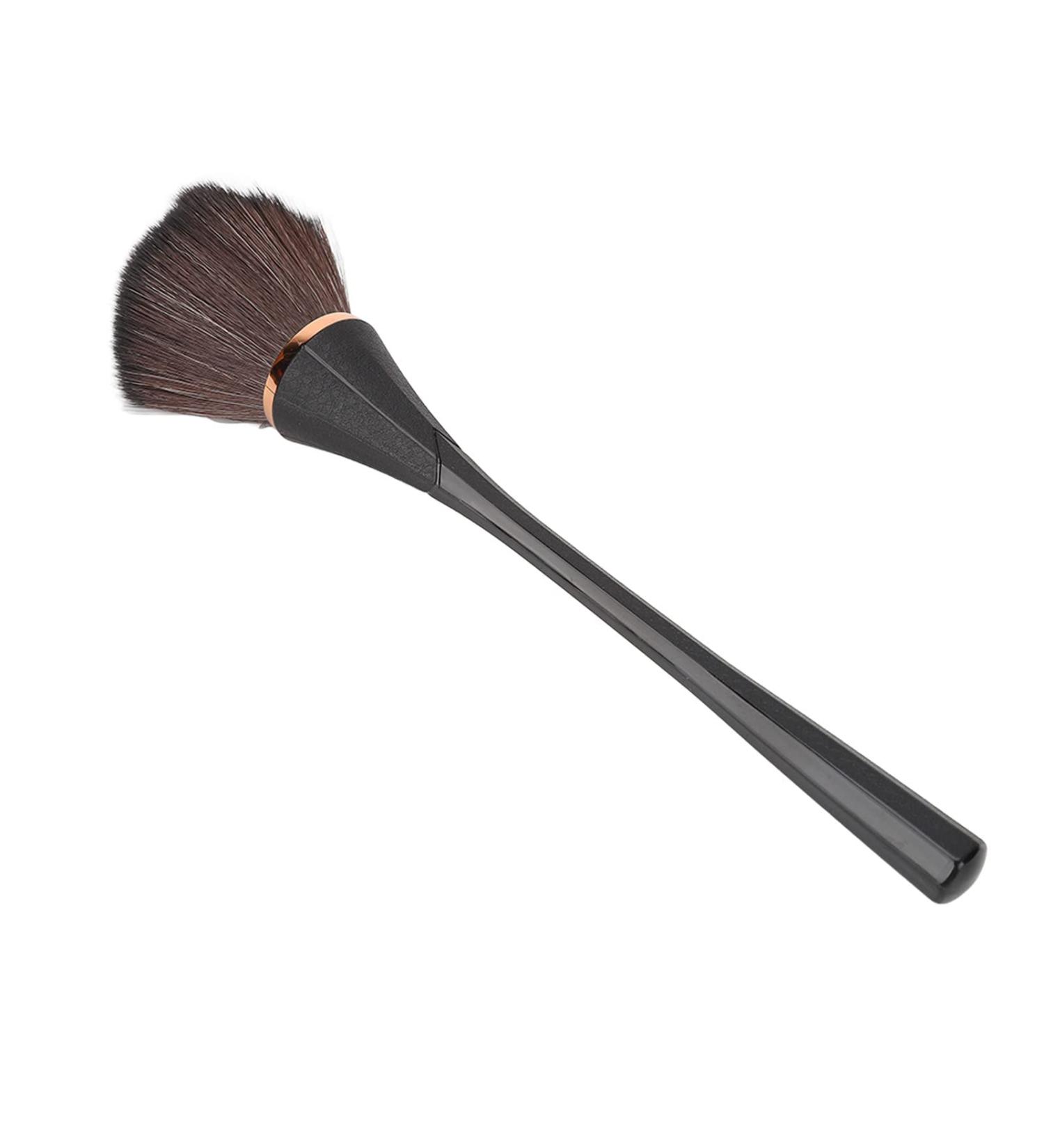 Makeup Brush Fluffy Multiple Uses Slender Hair Peak Light Accurate Coloring Evenly Applying Soft Bristles Loose Powder Brush for Women for Office (Black) - Buy Online on GoSupps.com