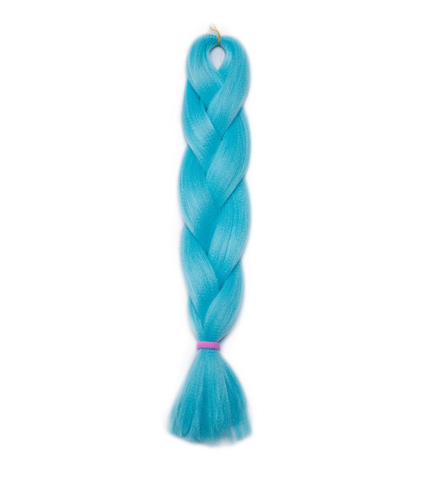 24 Inch Synthetic Braiding Hair Extensions Crochet One Piece 100g Hair Braid Heat-Resistant - Sky Blue - Buy Online on GoSupps.com