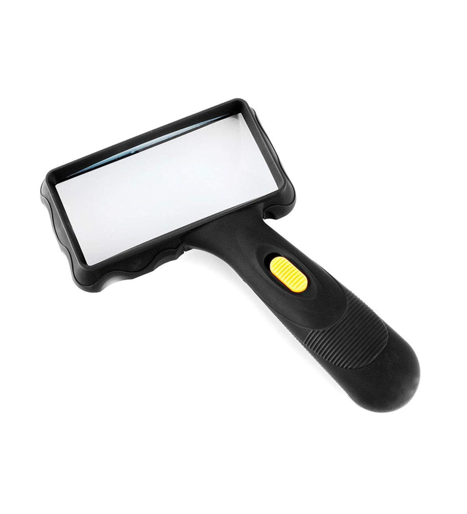 Portable Handheld Reading Magnifier with LED Lights 10X Optical High-Definition Glass Lenses Study and Appreciation of Office Learning Good Times - Buy Online on GoSupps.com