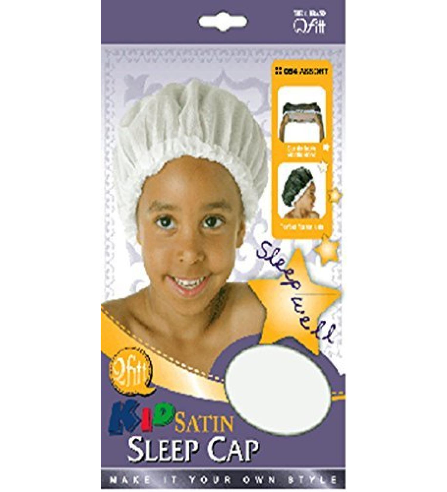 Qfitt KID SATIN SLEEP CAP (BLACK ONLY)