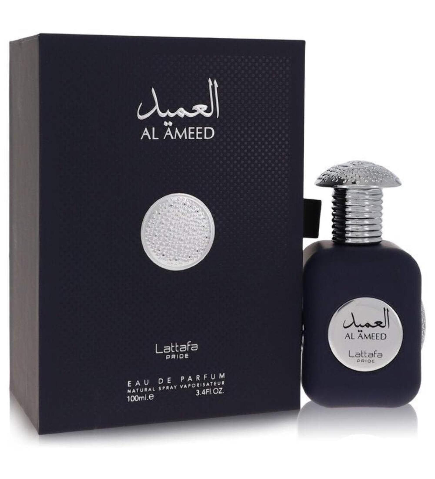 Lattafa Al Ameed Silver Eau De Parfum Spray for Unisex 3.4 Ounce 3.4 Fl Oz (Pack of 1)