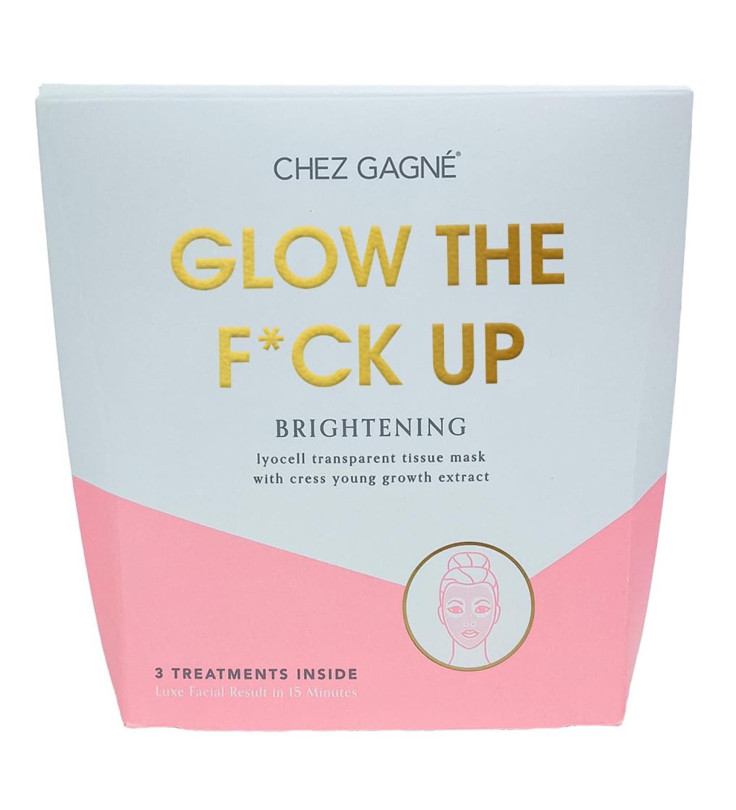 Glow The F*ck Up Facial Sheet Masks - Brightening Set of 3 | No Parabens Sulfates or Phthalates - International Shipping Available - Buy Online on GoSupps.com