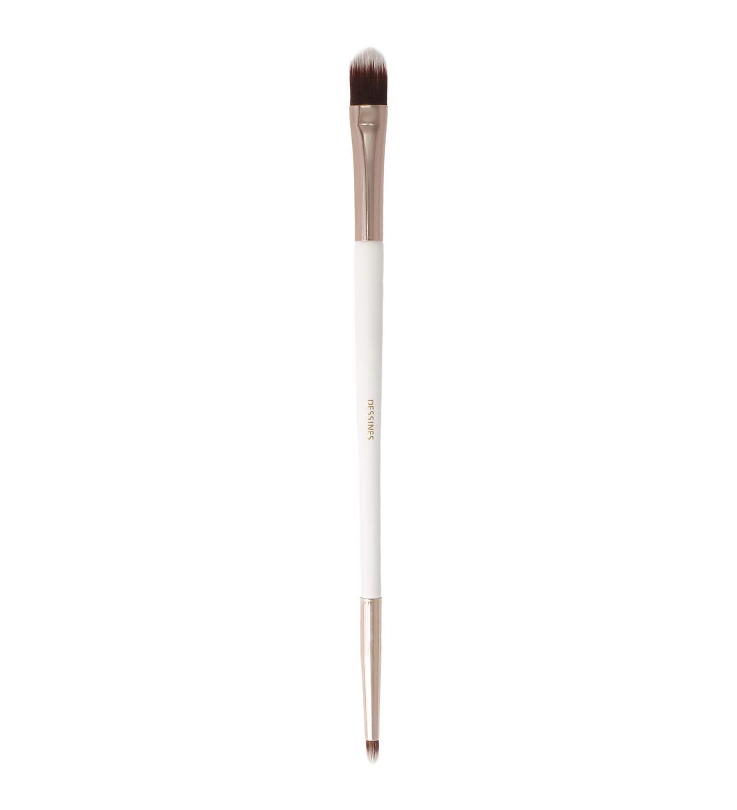 Buy DESSINES Vegan Makeup Brush - Professional Dual Concealer with Natural Wooden Handle (TU-771 Cream White) - Eco-Friendly Beauty Tool for Flawless Skin - Buy Online on GoSupps.com