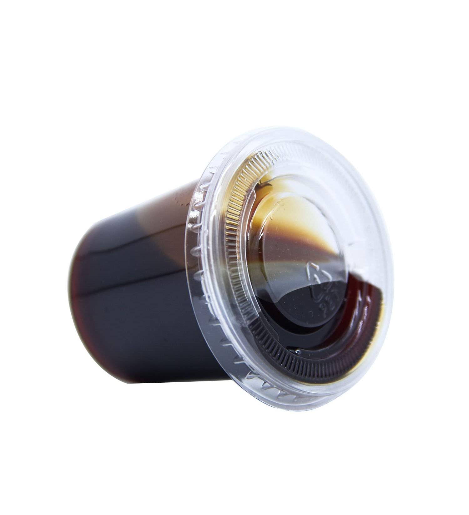 PartyMars 1 oz Disposable Dipping Sauce Cups with Lids - 100 Count Pack - Mini Plastic Portion Containers for Condiments, Jello Shots, and Souffles - Buy Online on GoSupps.com