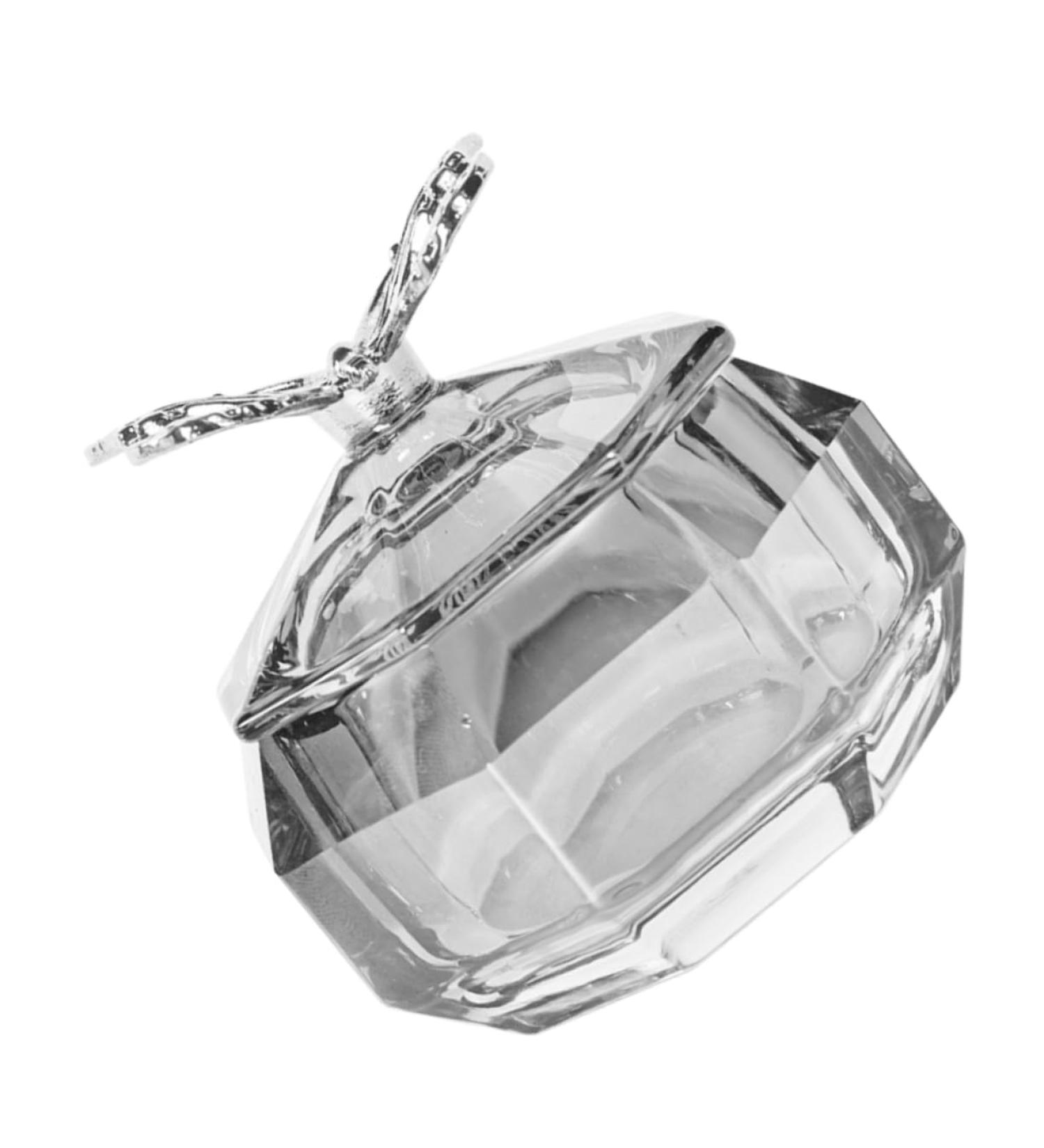 Ipetboom Crystal Glass Dappen Dish for Acrylic Nails Acrylic Nail Tools Nail Liquid Holder Manicure Cup Nail Dish Nail Dappen Dish Nail Cups Zinc Alloy Nail Supplies With Cover - Buy Online on GoSupps.com