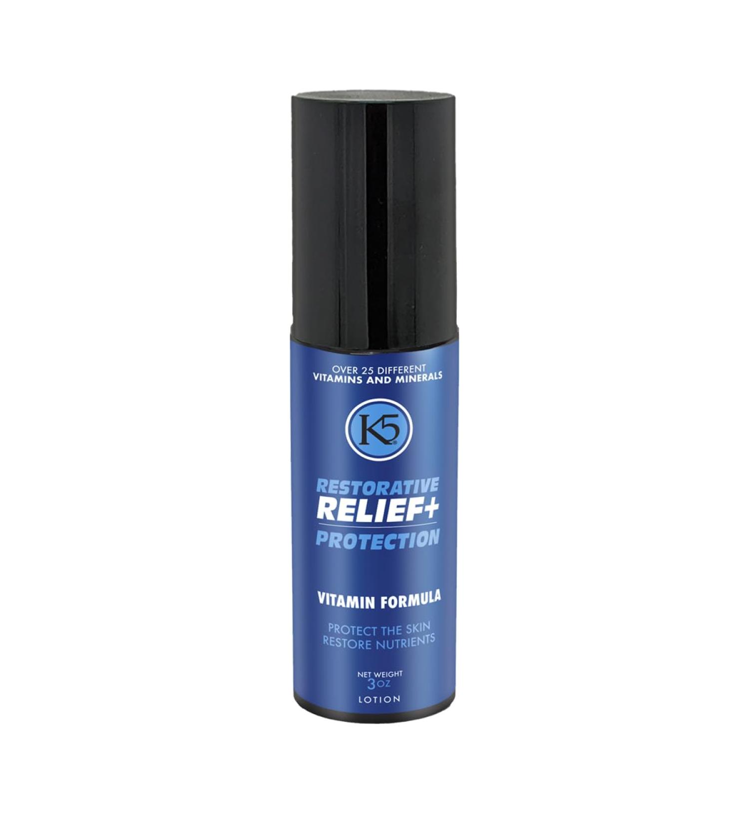 K5 Restorative Relief+ Protection - Age-Defying Moisturizing Cream with Vitamins Collagen & Niacinamide - 3oz Made in USA for Youthful Skin - Buy Online on GoSupps.com