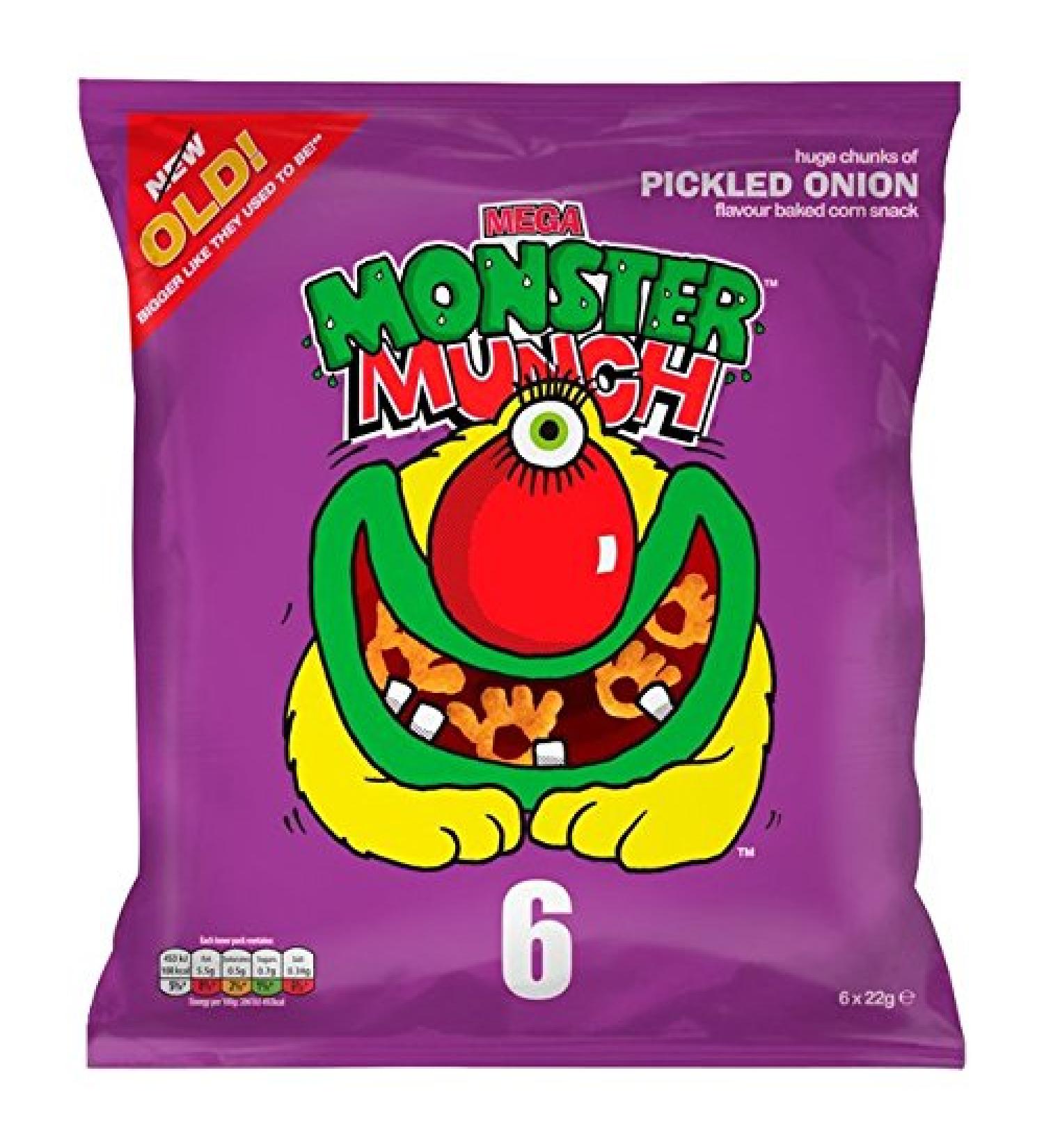Walker's M ga Monstre Munch 22G D'Oignon Marin X 6 par Paquet