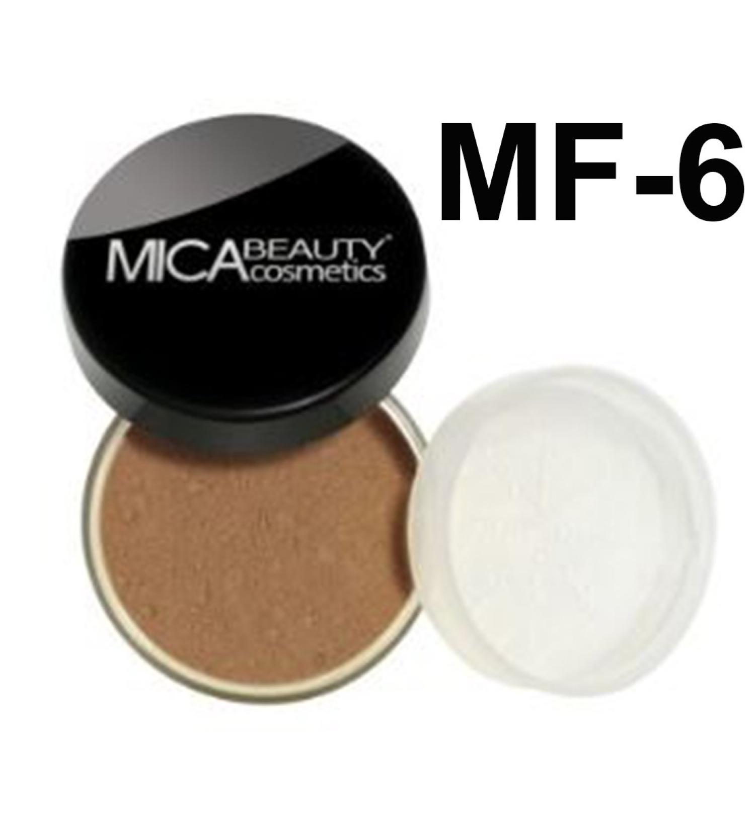 Mica Beauty MIneral Foundation +Itay Brow Building Fiber Matching Color (MF-6 Caramel)