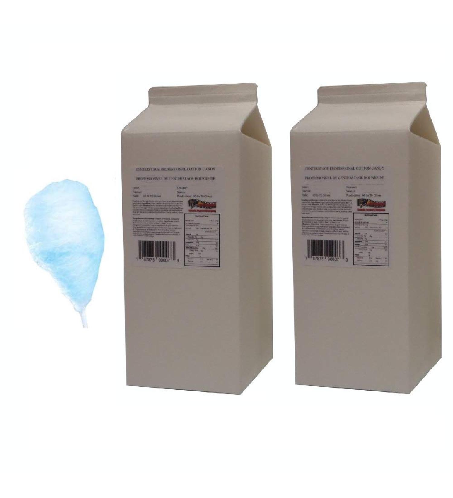 Centerstage Professional Cotton Candy Sugar Floss - Blue Raspberry - 2 Carton Pack