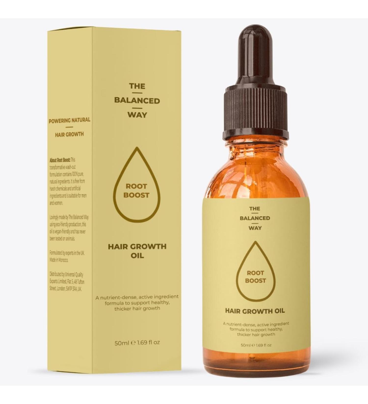 Hair Growth Oil (50ml) | Stimulating 100% Natural Unisex Hair Thickening Oil | Targets Hair Loss Nourishes Scalp & Boosts Growth | With Rosemary Oil Biotin Argan Oil Castor Oil & Coconut Oil - Buy Online on GoSupps.com