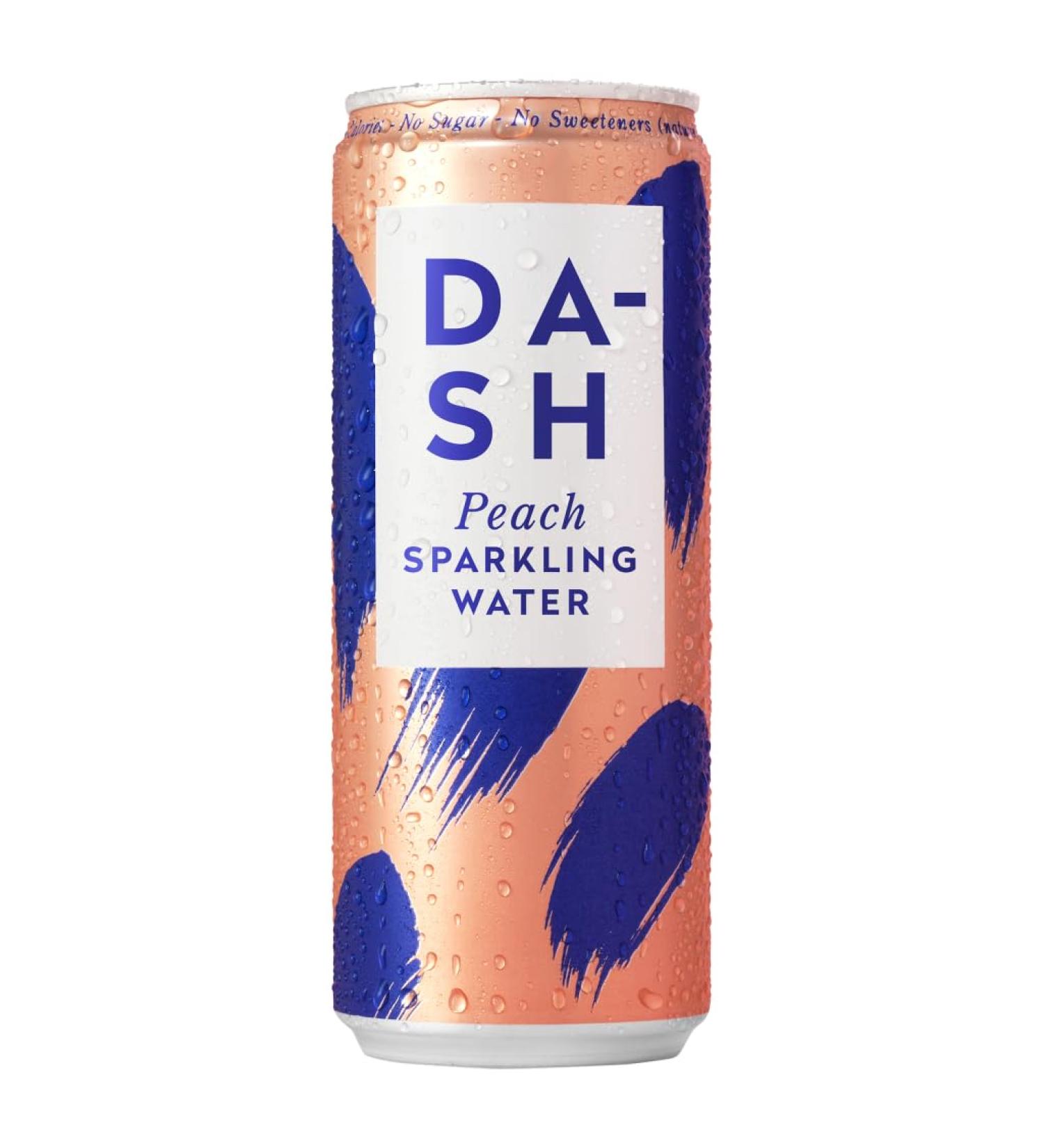 DASH Eau min rale naturelle au gaz saveur p che tain 33 cl