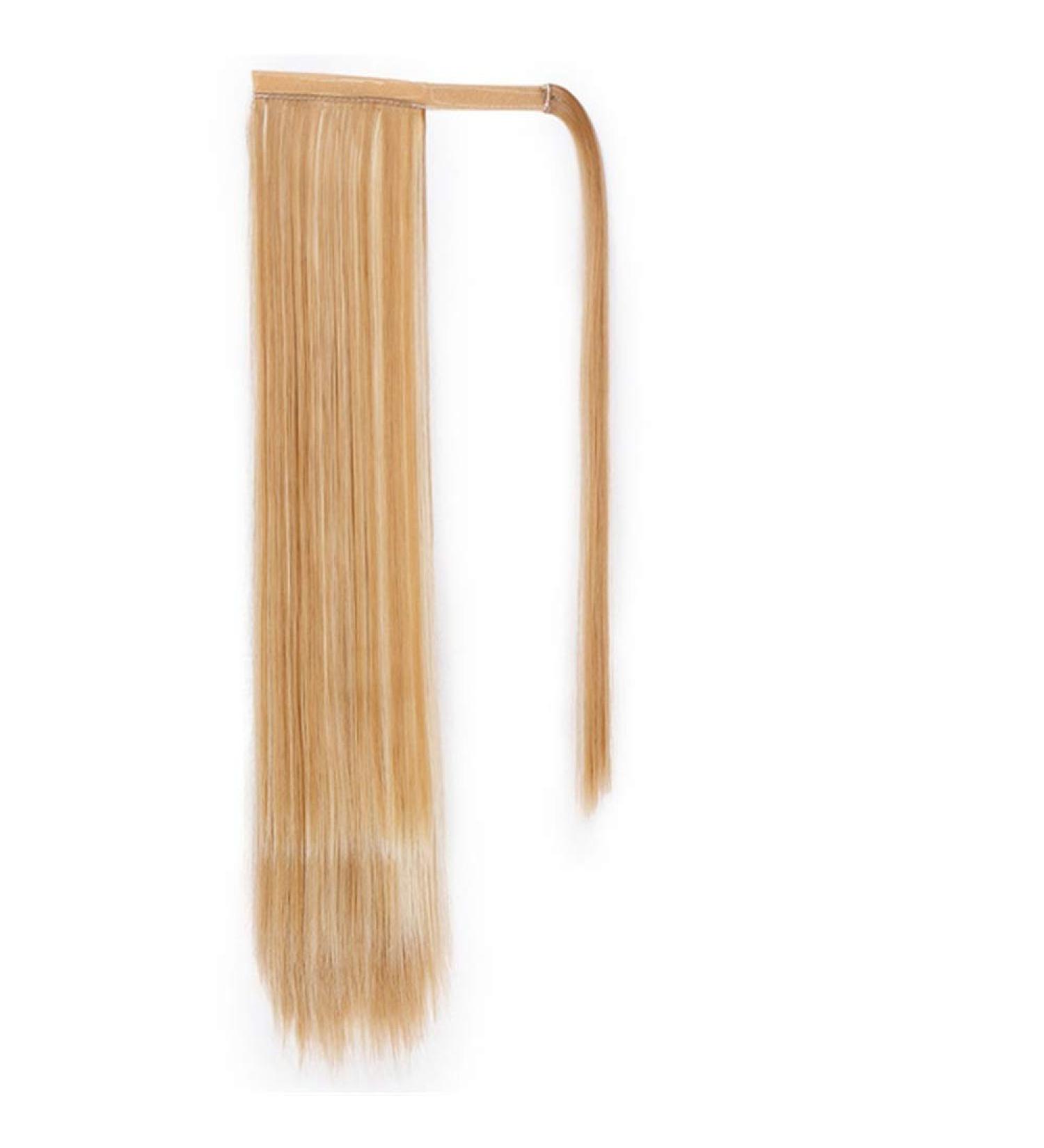 Vibrant 22-Inch Corn Wavy Long Ponytail Synthetic Wig | Clip-In Hair Extension with Brown Ponytail Pieces - 1013-27H613 - Buy Online on GoSupps.com