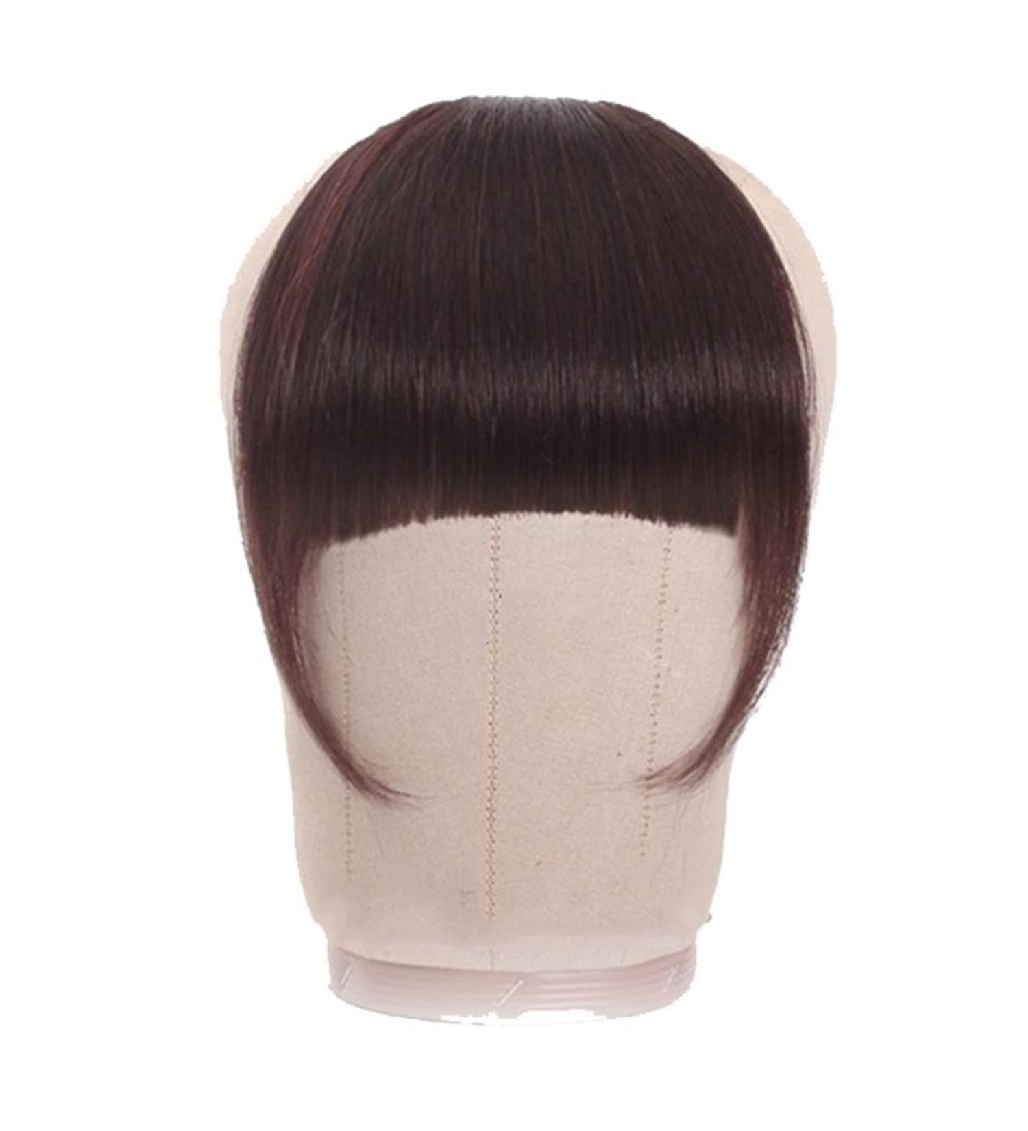 Bangs Bangs Hair for Women Bangs Hair Clip Extension Brazilian Human Hair Blunt Bangs Clip In Thick Natural Hair Extension Non-Remy Clip-In Neat Bang Hairpieces for Women Curved Bangs for Daily Wear Dark Brown 12g T - Buy Online on GoSupps.com
