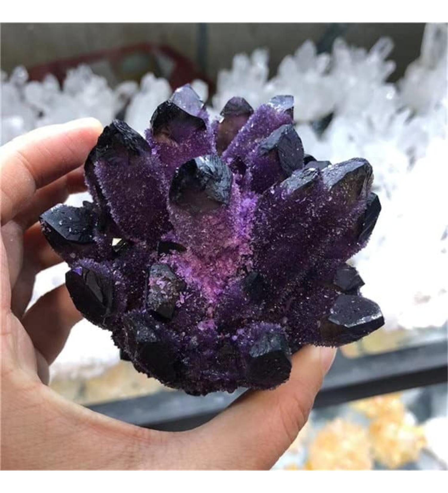 Natural Quartz Purple Ghost Phantom Cluster Crystal Stones specimens for Home Decor - (Color: Random delivery) Full of Texture - Buy Online on GoSupps.com