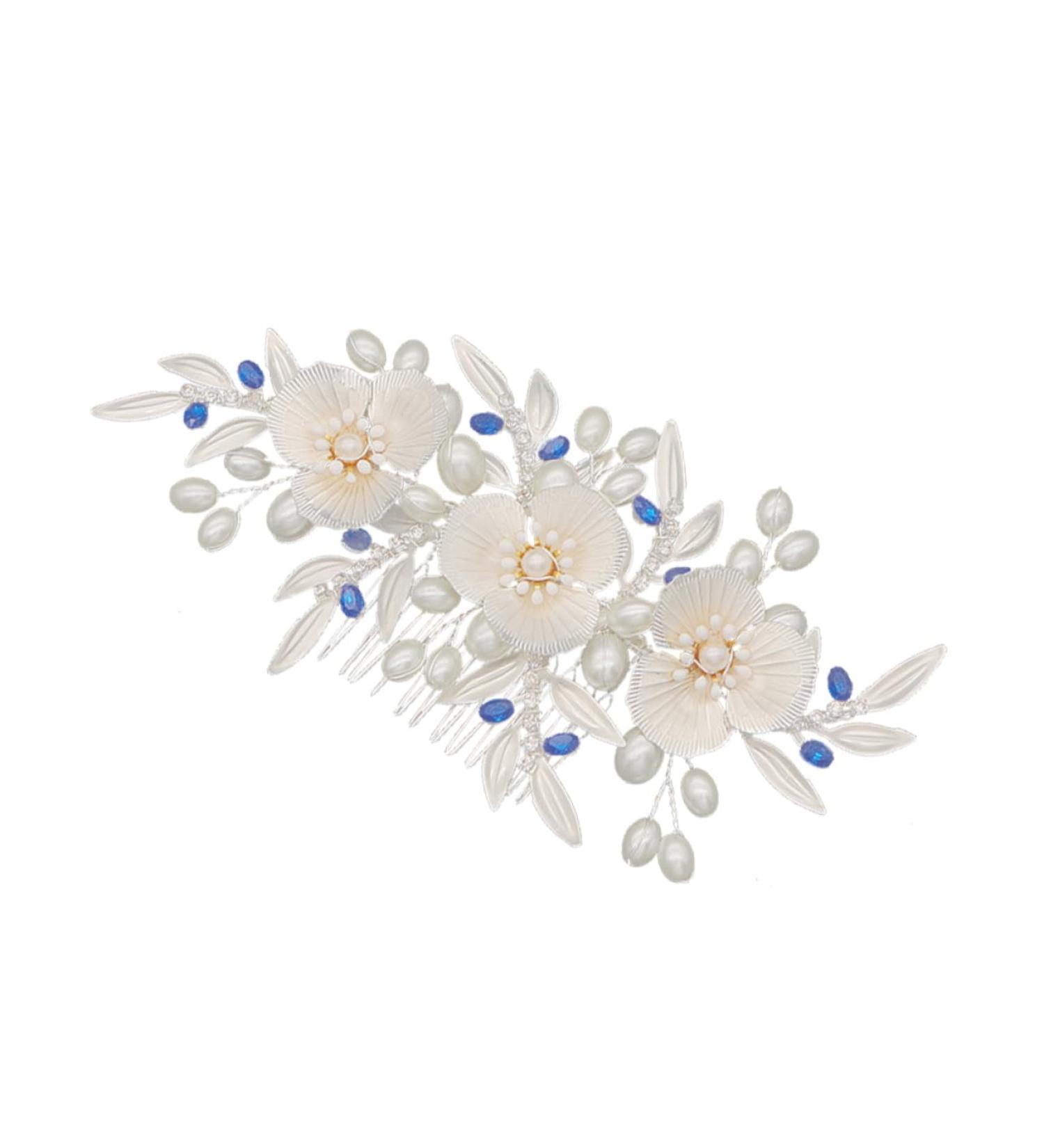DOITOOL Wedding Hair Clip Flower Bride Comb Pearl Hair Pin Wedding Headpiece for Bride Flower Hair Comb Tiara Hair Comb for Bride Dinner Party Wedding Accessories European and American - Buy Online on GoSupps.com