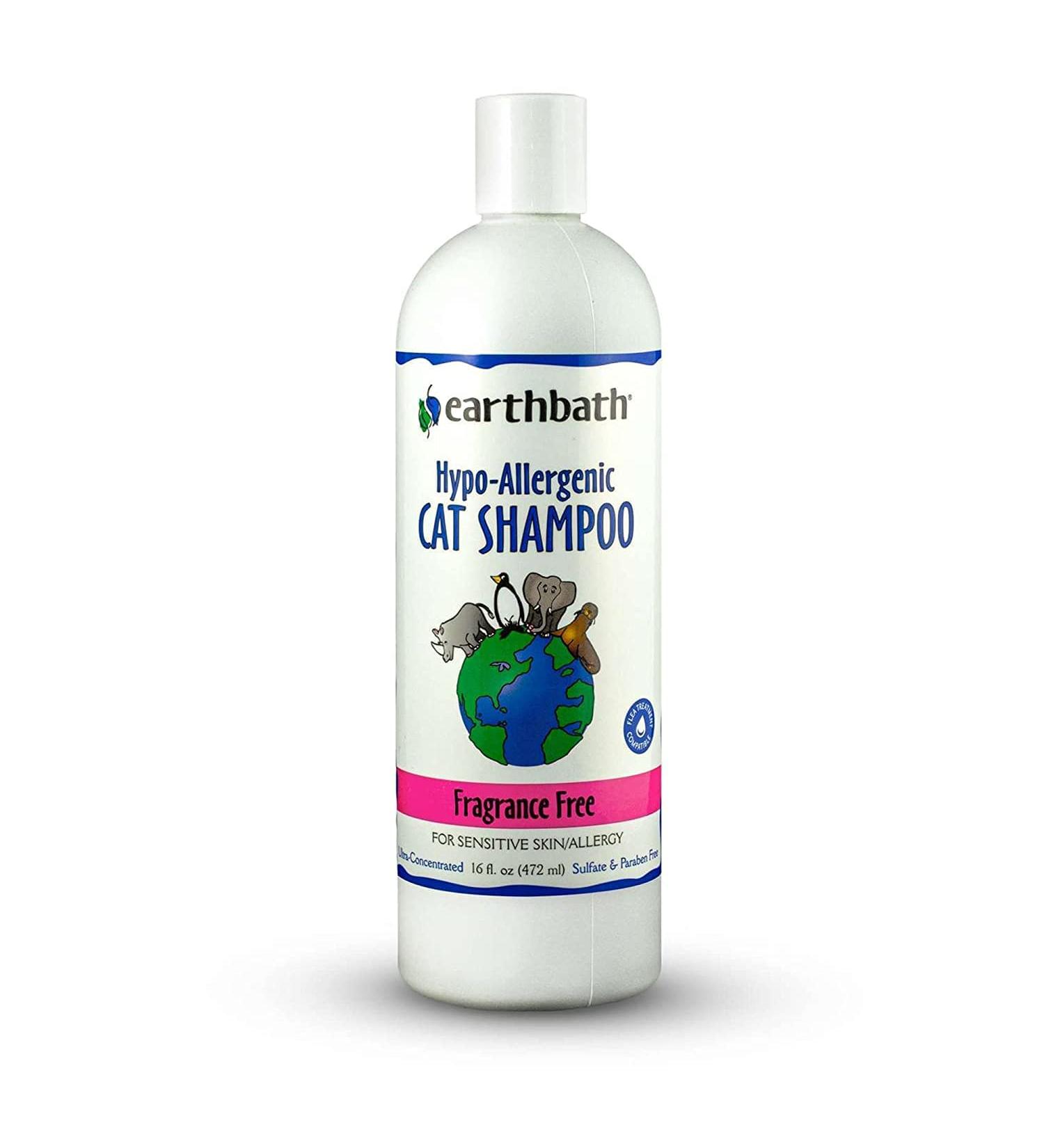 EARTHBATH Hypoallergenic Cat Shampoo - Fragrance Free 472ml | Gentle & Safe for All Cats - Buy Online on GoSupps.com