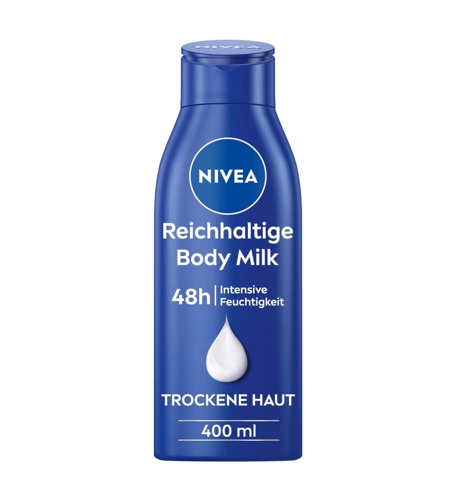Nivea Rich Body Milk 400ml - Intensive Nourishing Cream with Almond Oil & Vitamin E for Deep Hydration | International Shipping Available - Buy Online on GoSupps.com