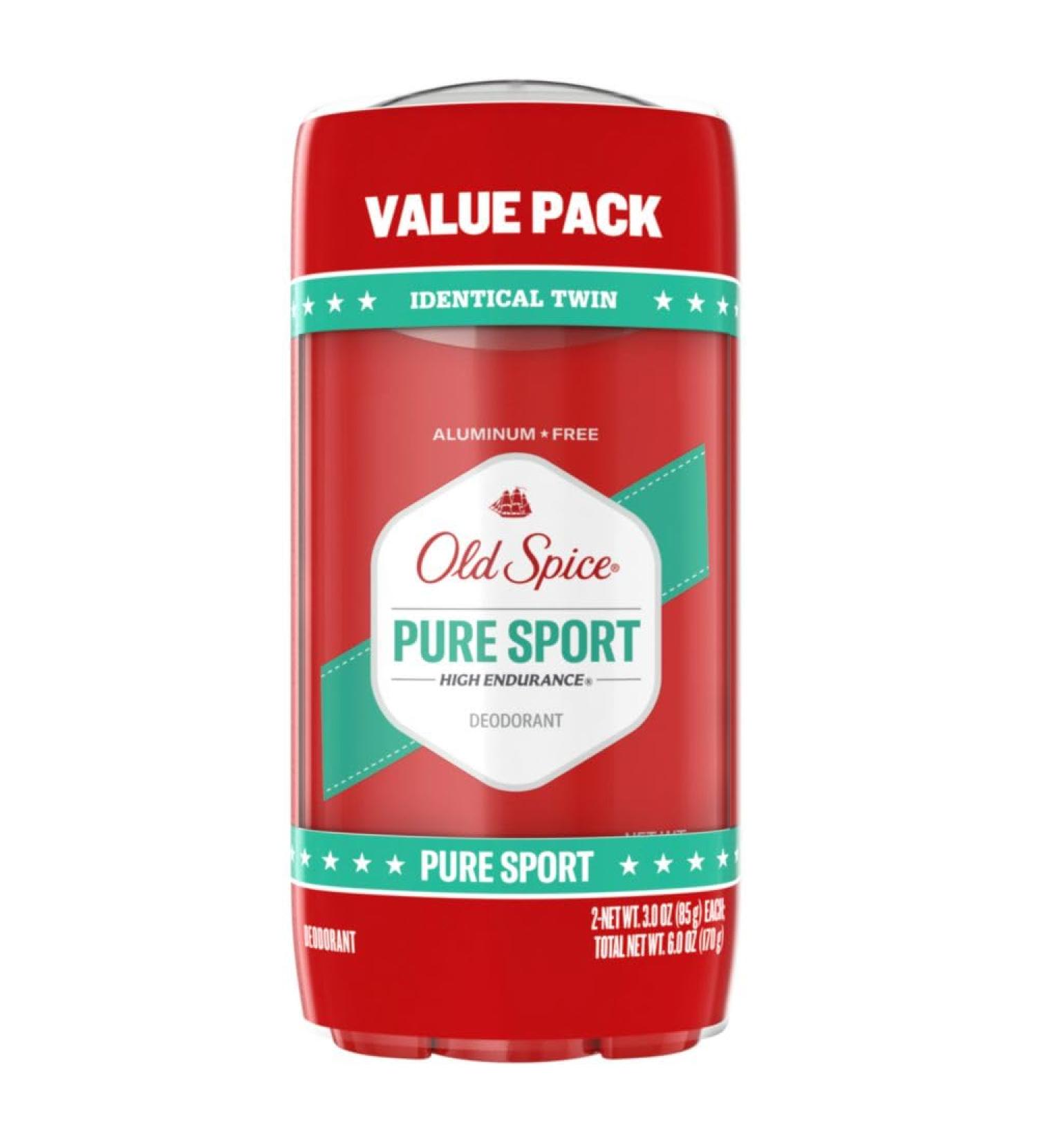 Old Spice Aluminum Free Deodorant for Men High Endurance Pure Sport Scent 3.0 oz (Pack of 4) Pure Sport 3 Ounce (Pack of 4) - Buy Online on GoSupps.com