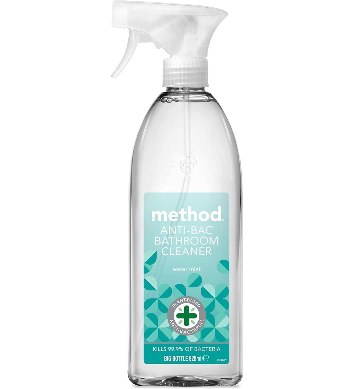 Method Antibacterial Spray Bathroom Cleaner Water Mint 828ml | Eco-Friendly Formula | Kills Germs & Bacteria | Freshens Up Your Space - Buy Online on GoSupps.com