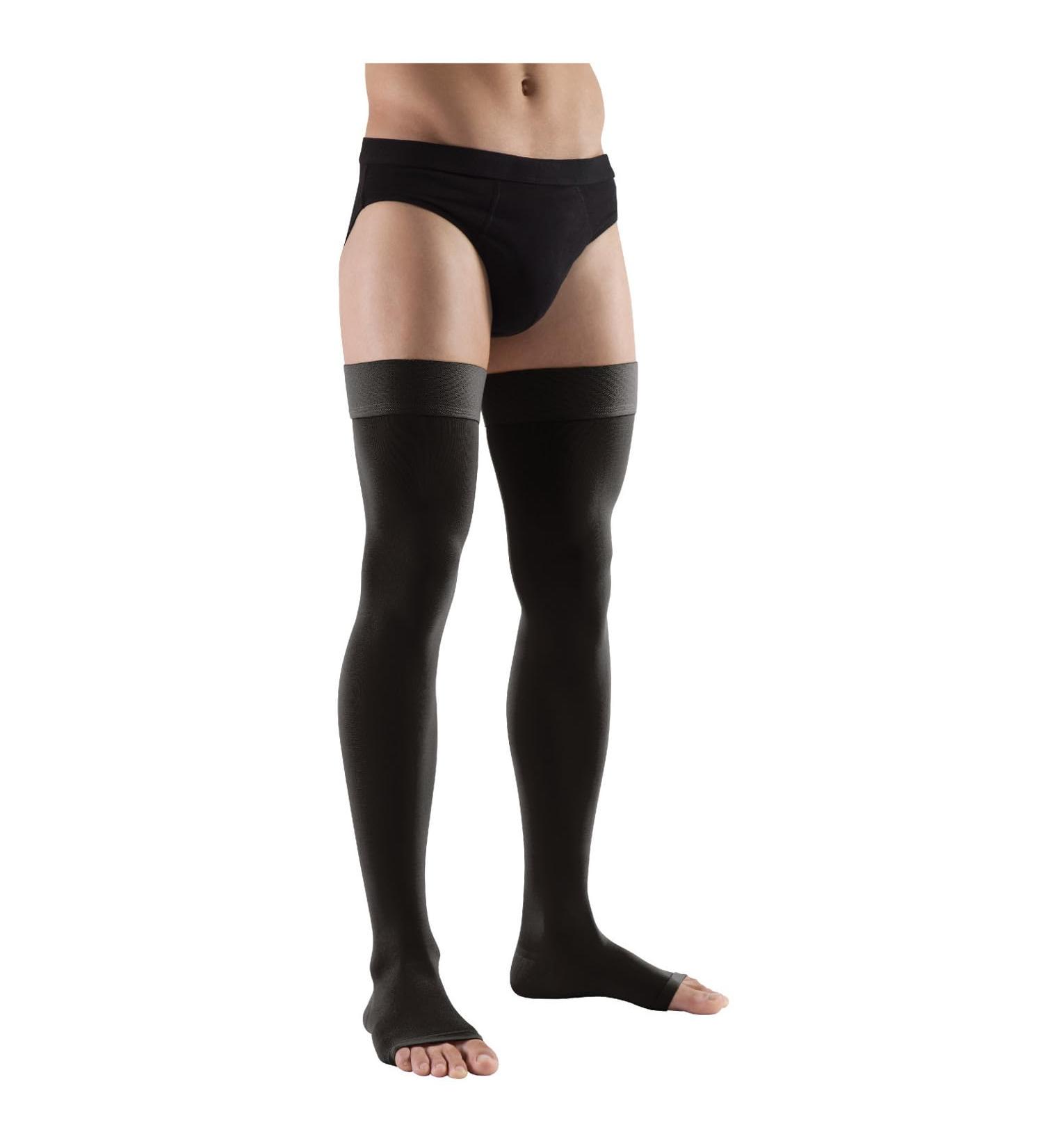 Buy Lauma Medical 23-32 mmHg Toe-Open Compression Stockings Class 2 for Varicose Veins & Leg Swelling - Black M Size Short | International Shipping Available - Buy Online on GoSupps.com