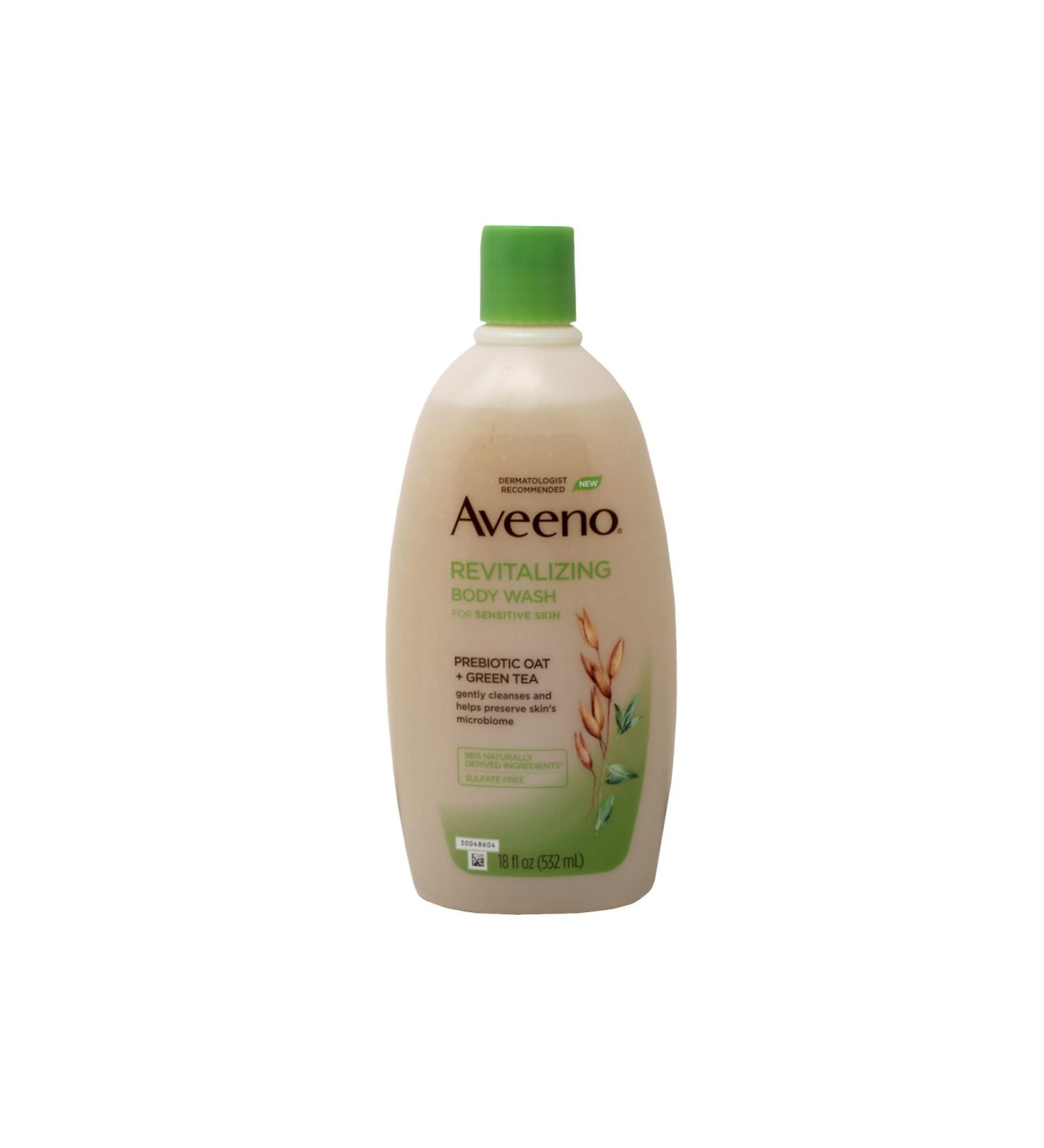Aveeno Revitalizing Body Wash with Prebiotic Oat & Green Tea - 18 oz - Buy Online on GoSupps.com