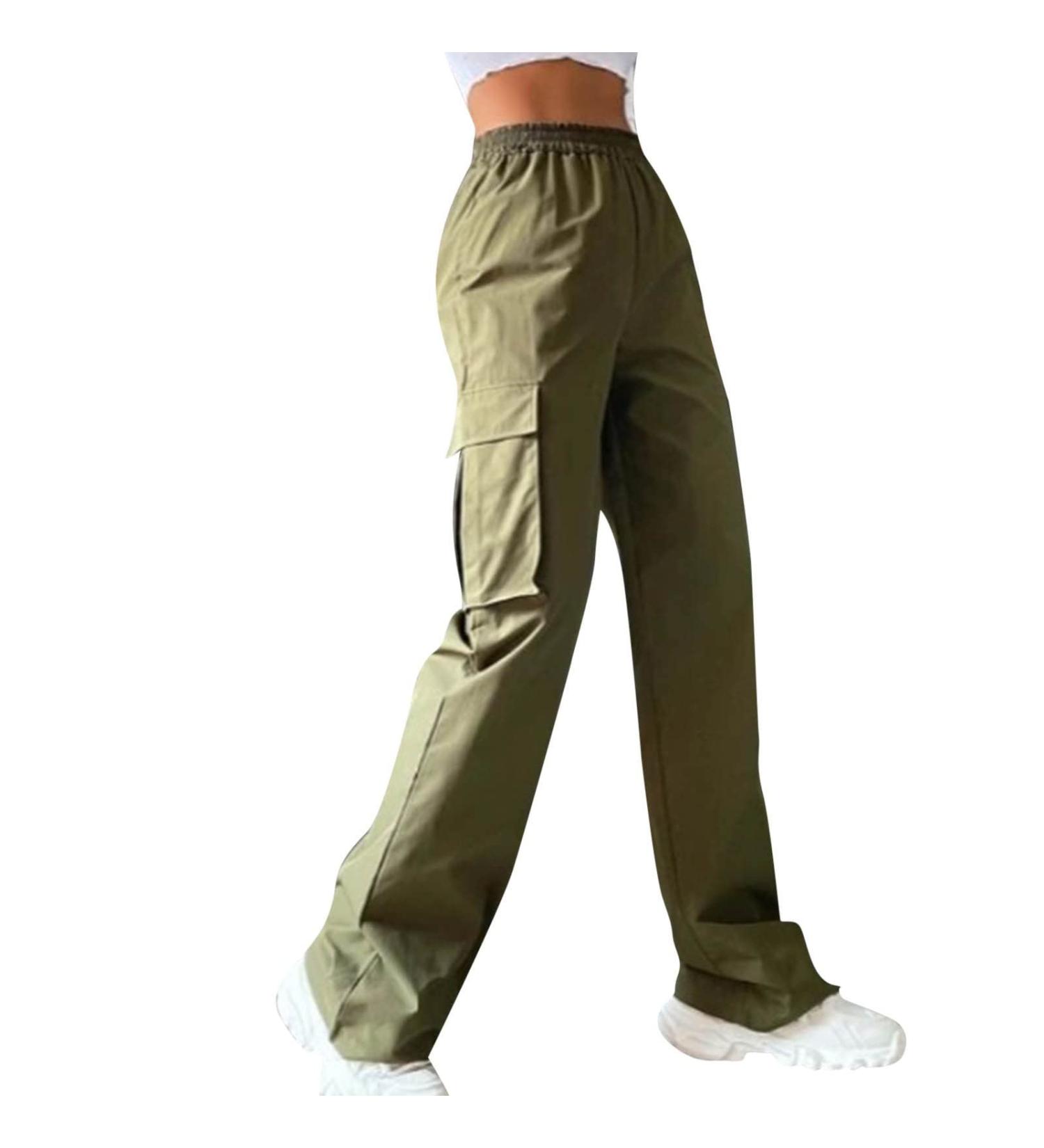 Shop Y2K Women s Parachute Pants | Vintage Baggy Cargoose Track Pants | 90s E-Girl Streetwear | Lang Green XXL - Buy Online on GoSupps.com