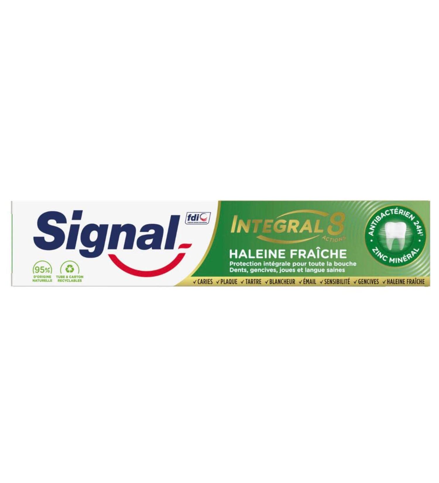 Signal Integral 8 Toothpaste Whole Grain Fresh fights bad breath and bacterial plaque 75 ml