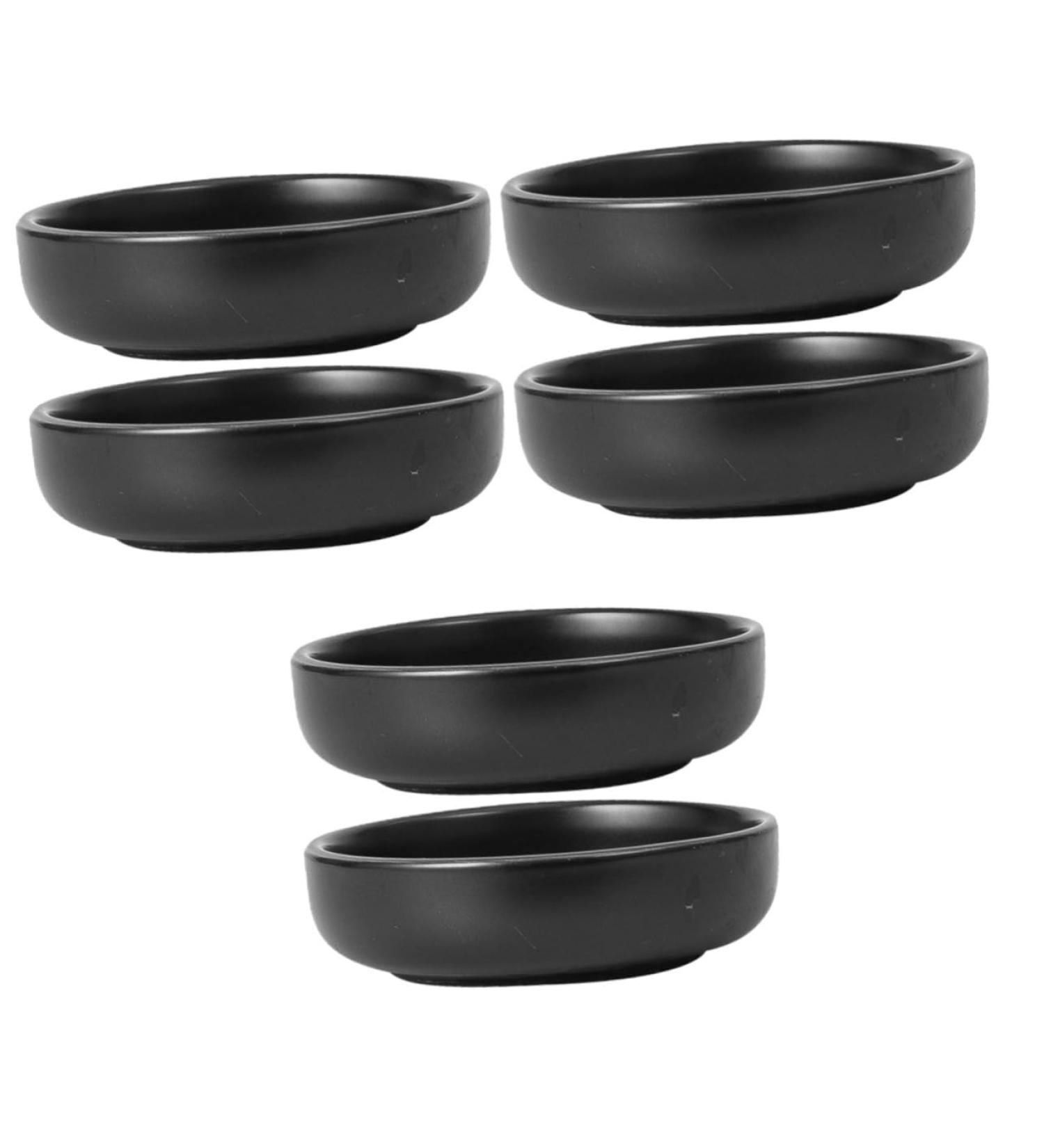 Milisten 6 Pcs Sauce Dish Vinegar Dish Ceramic Dipping Bowls Ceramic Sauce Bowl Saucer Serving Dishes Ceramic Sauce Plates Dip Bowls for Parties Mini Bowl Ceramics Japanese-Style re-usable 9X9X2.5CMx3pcs Blackx3pcs - Buy Online on GoSupps.com