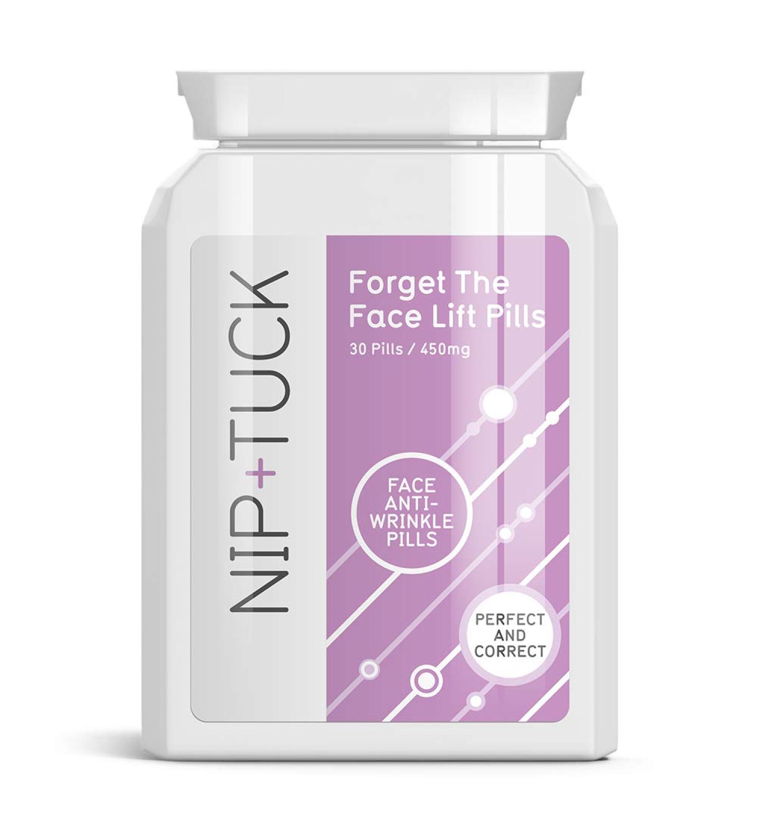 NIP & TUCK Forget The Facelift Pills FACE Anti Wrinkle Pills Radiant Skin