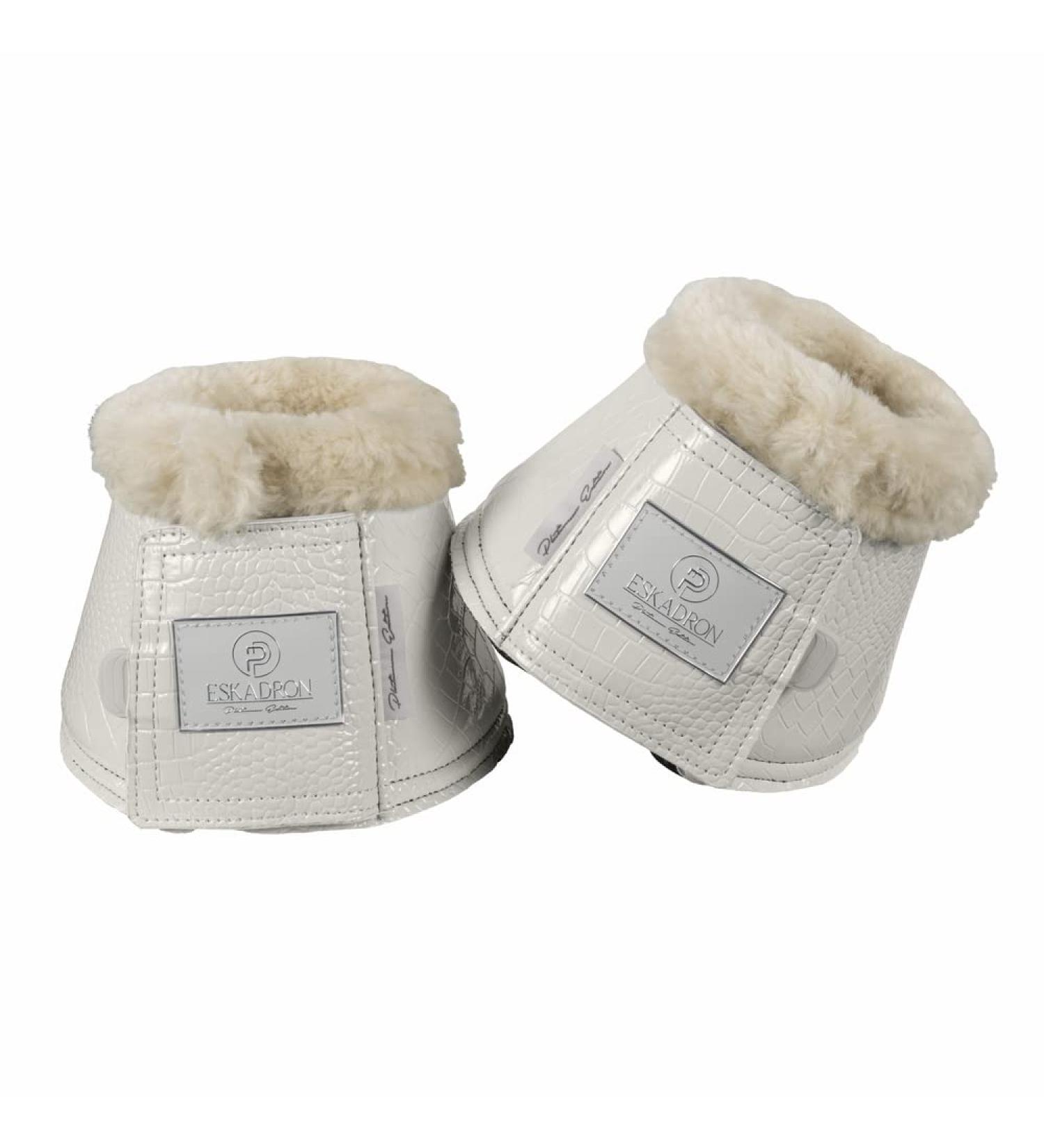 Eskadron Platinum Bell Boots Jumping Boots Croco FAUXFUR 1 Pair pearlgrey S