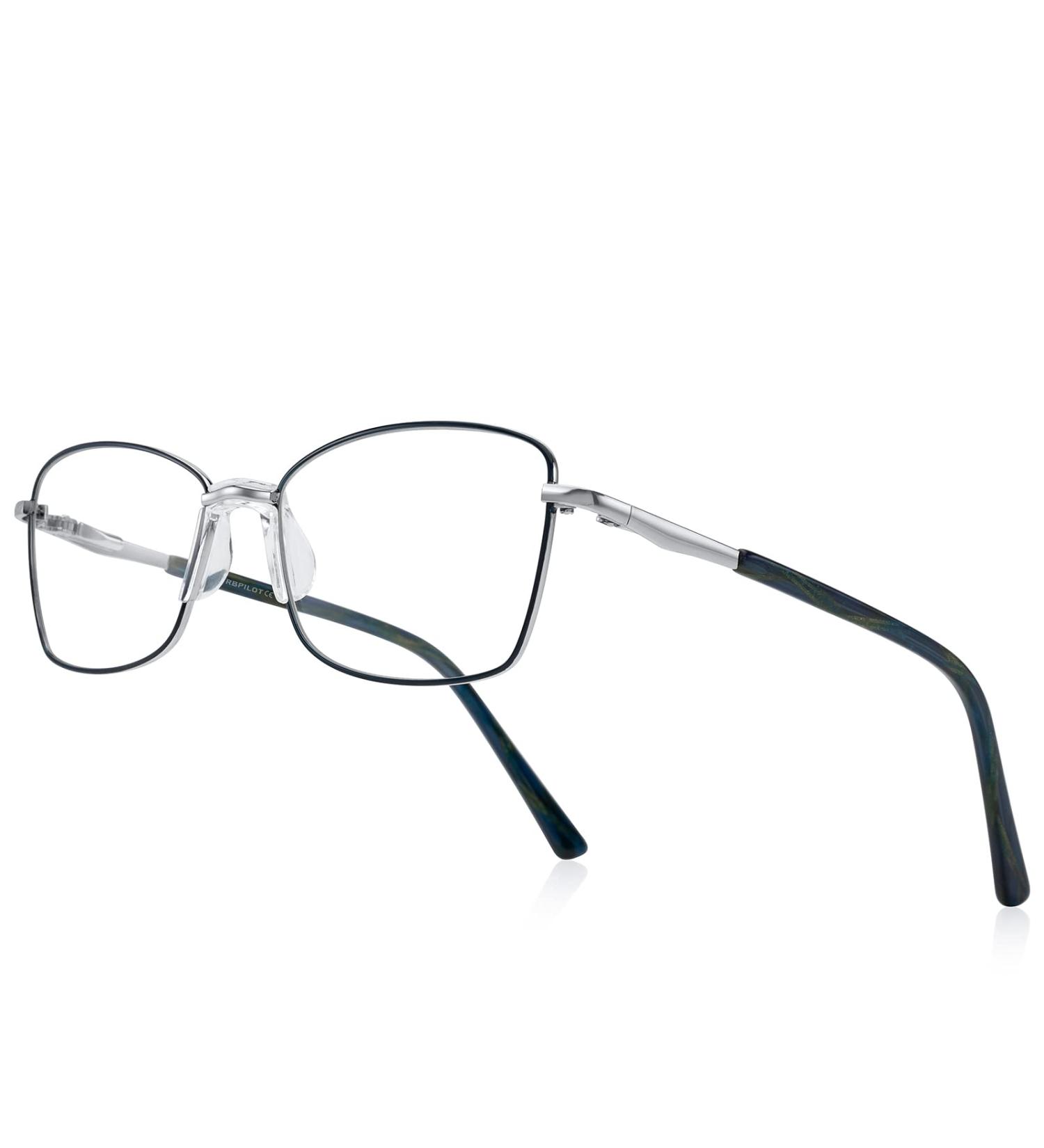 Buy RB Pilot Reading Glasses for Women - Blue Light Blocking Stylish Metal Frame Spring Hinge - 1.5x Magnification - International Shipping Available - Buy Online on GoSupps.com