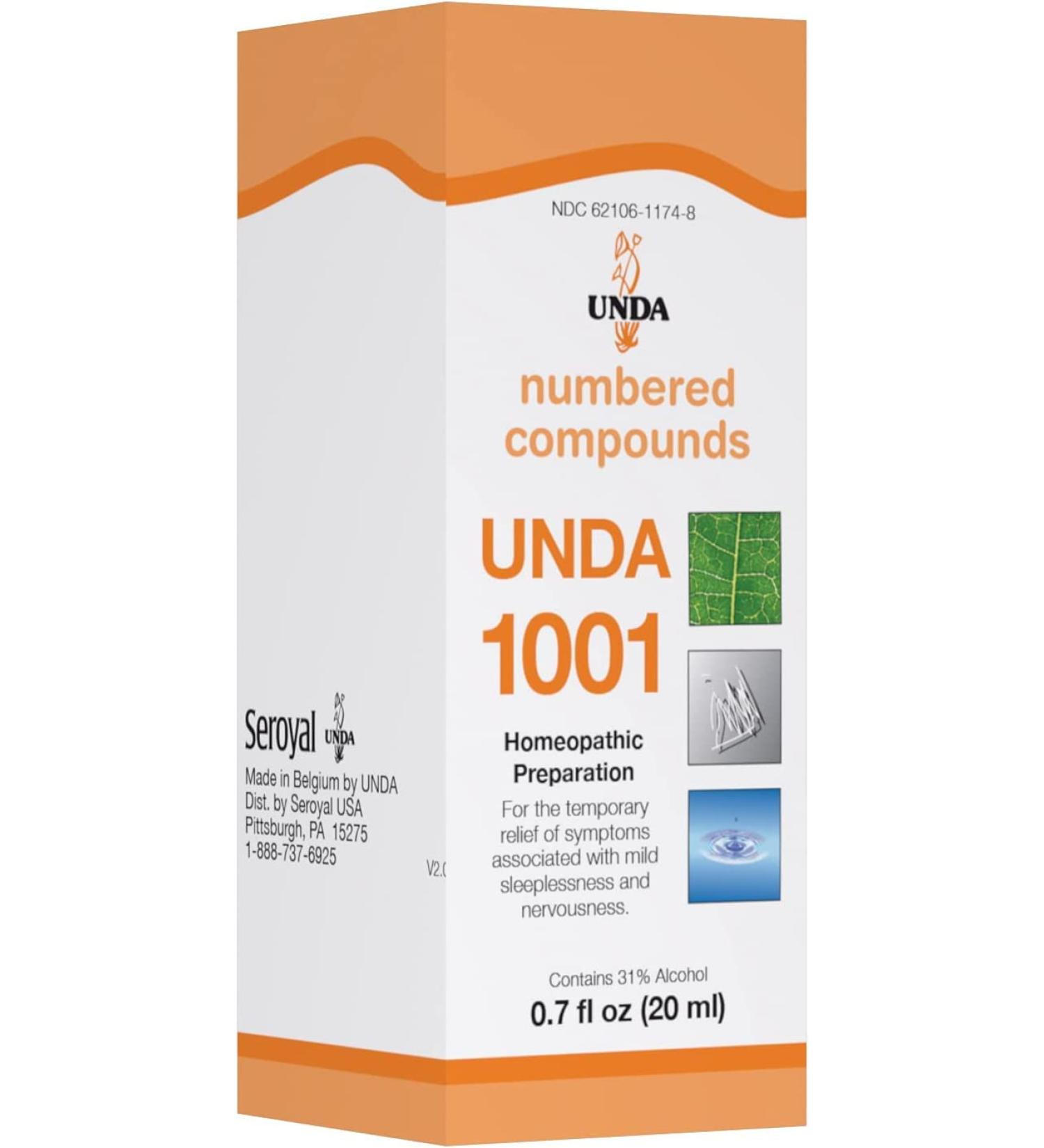 UNDA 1001 Numbered Compounds - Homeopathic Remedy 0.7 fl. oz. | International Shipping Available - Buy Online on GoSupps.com