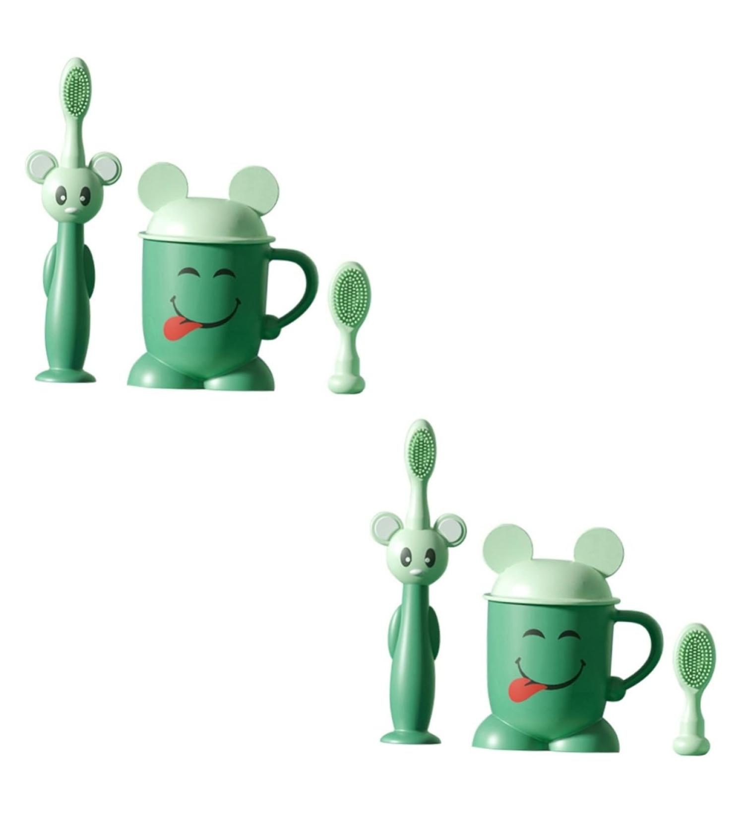 Shop Tovinanna Soft Toothbrush Set for Kids - Ideal for Newborns and Children | Gentle Teeth Cleaning & Training Brushes - Buy Online on GoSupps.com