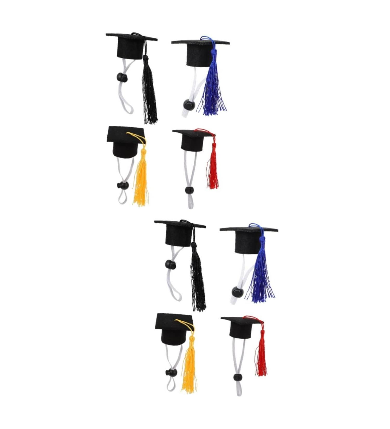 Balacoo 8 Pcs Pet Graduation Cap Bunny Costume Pet Grad Costume Mini Rabbit Graduation Cap Clothing Props 5.5X5.5X3.5CMx2pcs As Shownx2pcs - Buy Online on GoSupps.com