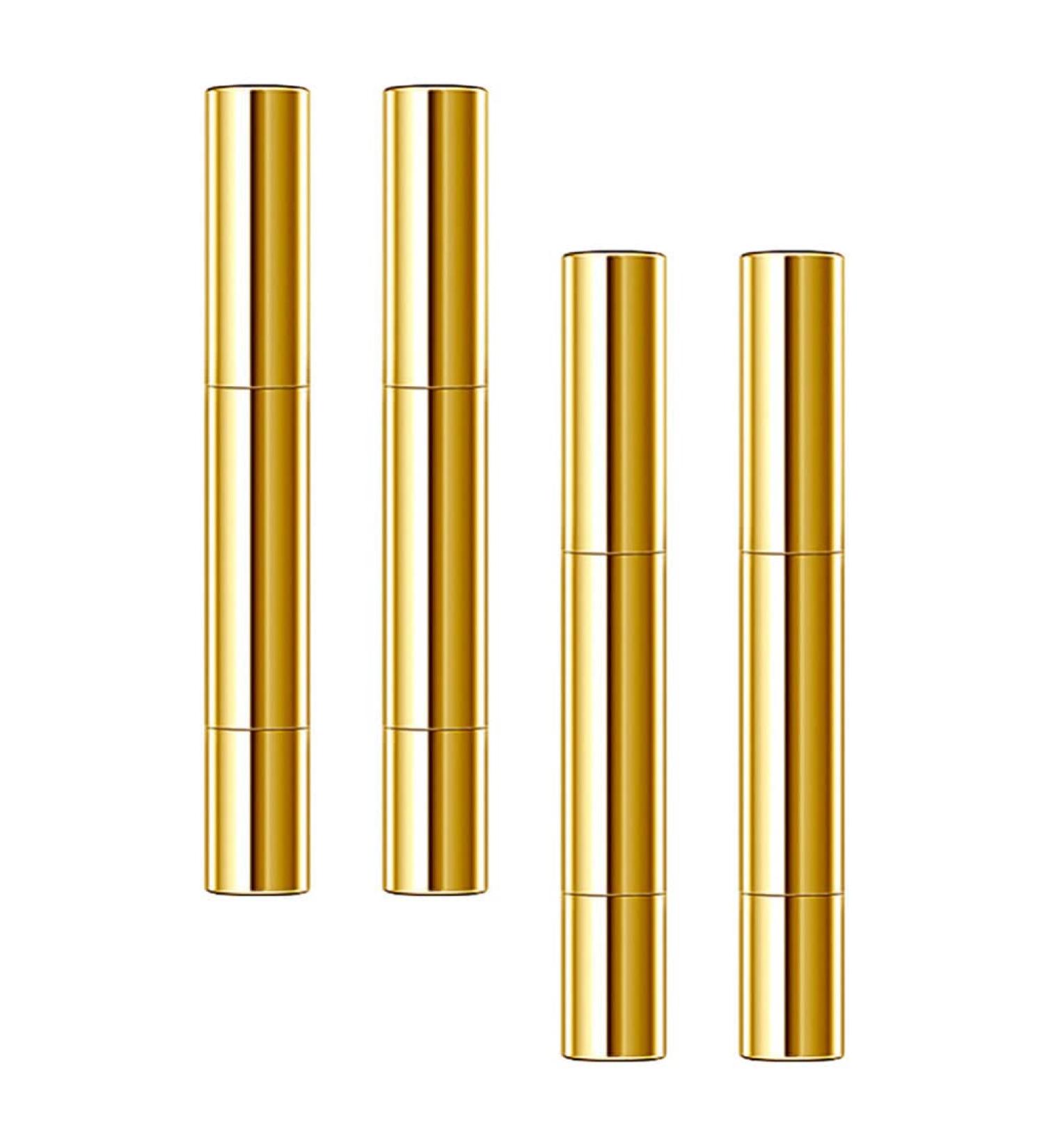 Minkissy 4-Piece Cosmetic Bottle Brush Tip Set - Empty Gel Nail Polish and Oil Pencil Containers with Aluminum Tube for Cosmetics & Airspace Monitoring - Buy Online on GoSupps.com