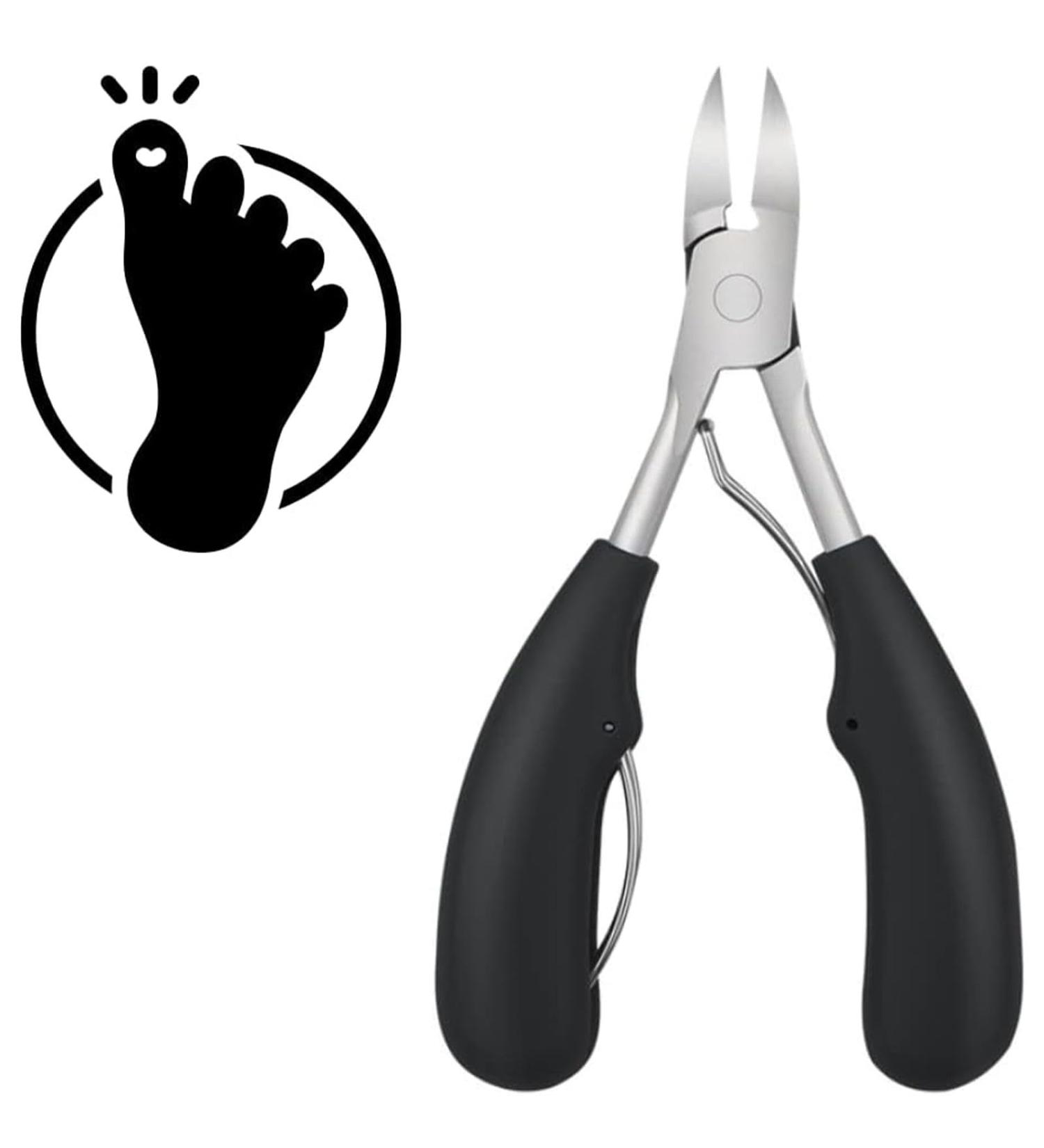 TRHDFW Heavy Duty Long Handled Professional Toenail Clippers for Thick & Ingrown Nails - Men & Seniors - Pedicure Clippers - Super Sharp Curved Blade Professional Nail Clippers - Buy Online on GoSupps.com