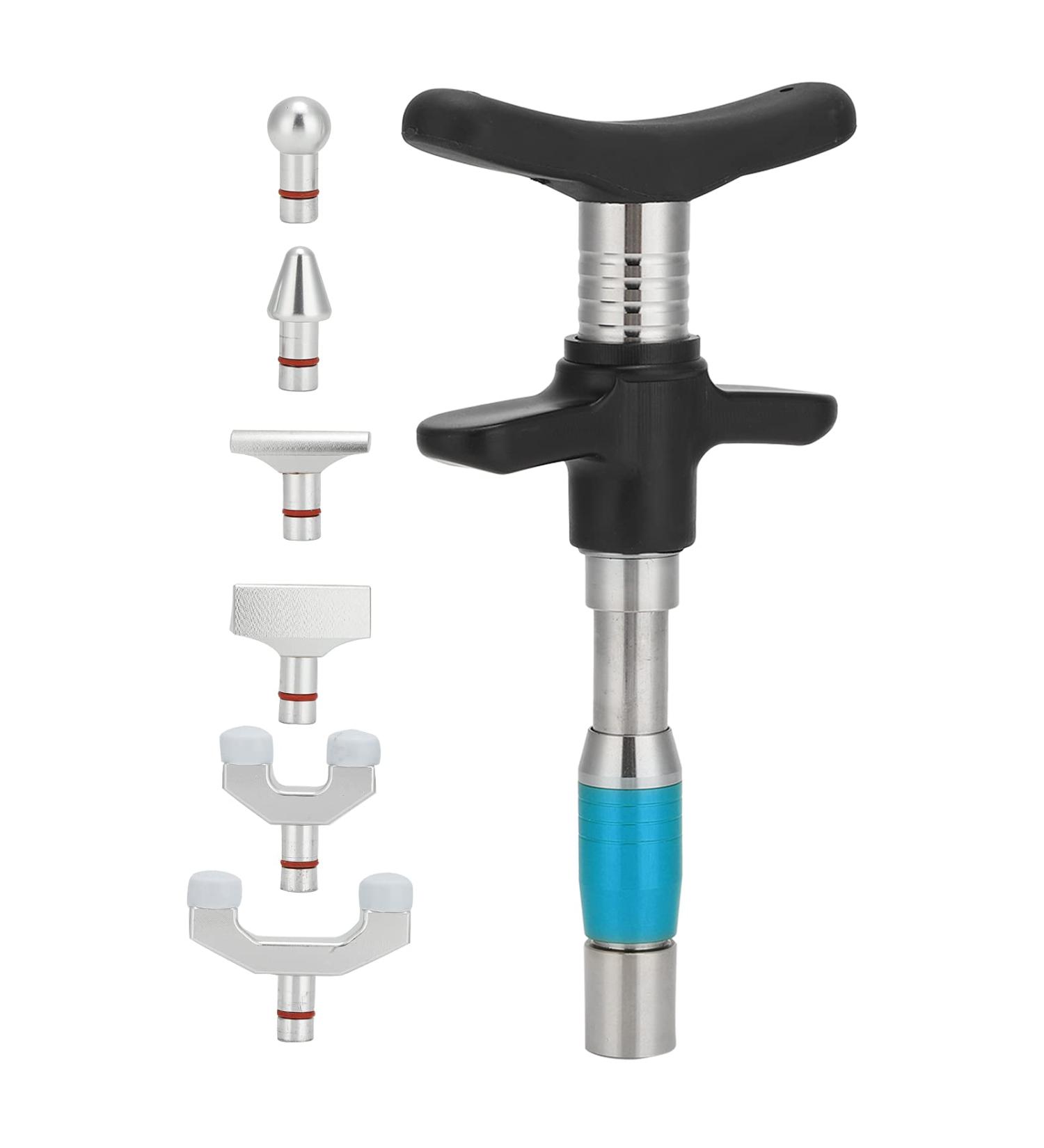 Shanrya Chiropractic Adjustment Tool - Manual Spine Massage Device with 6 Massage Heads for Back Pain Relief | Easy to Use & Relaxing | International Shipping Available - Buy Online on GoSupps.com