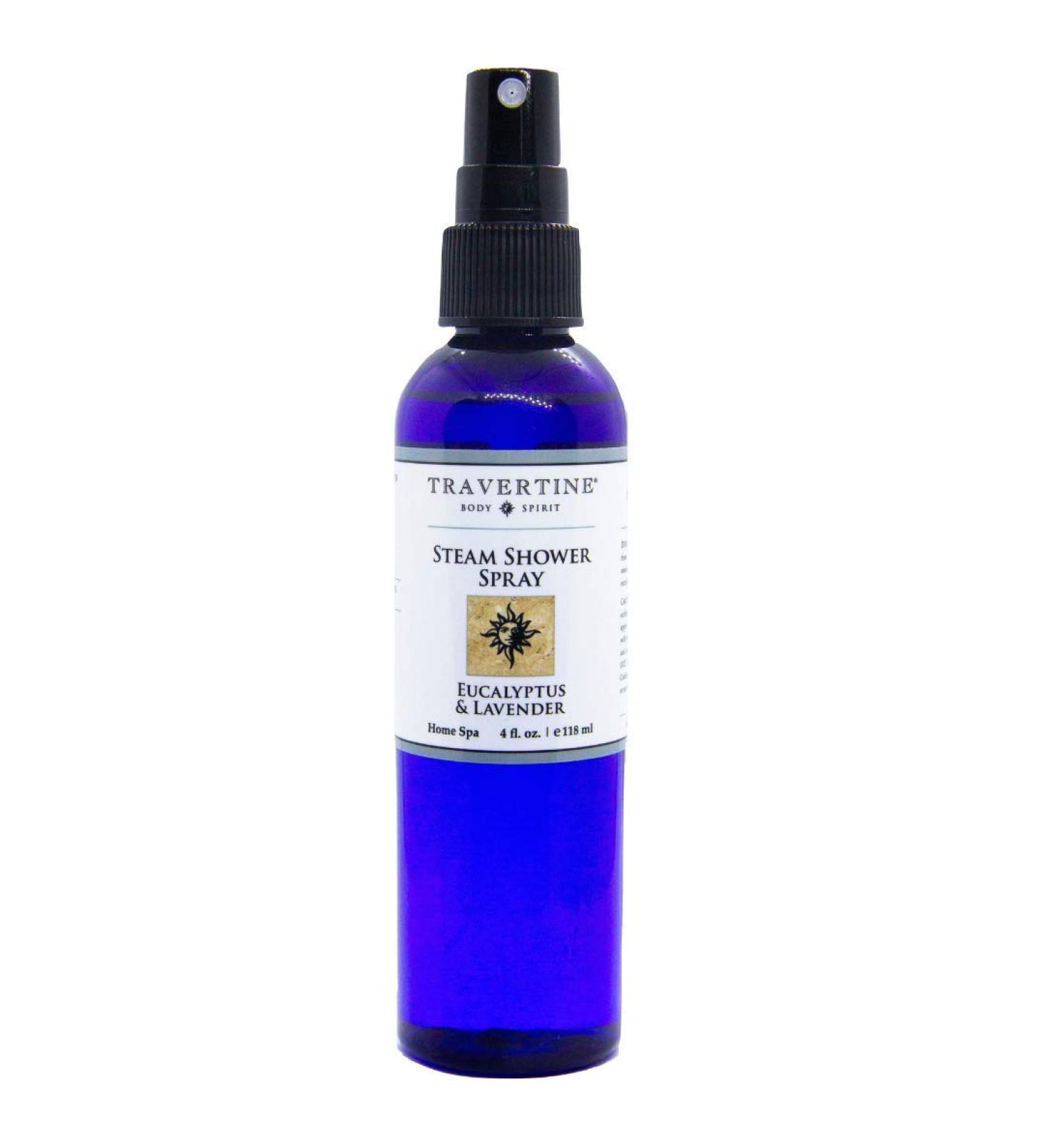 Travertine Spa Eucalyptus & Lavender Steam Shower Spray | 100% Natural Aromatherapy for Sinus Relief | 4 oz - Buy Online on GoSupps.com