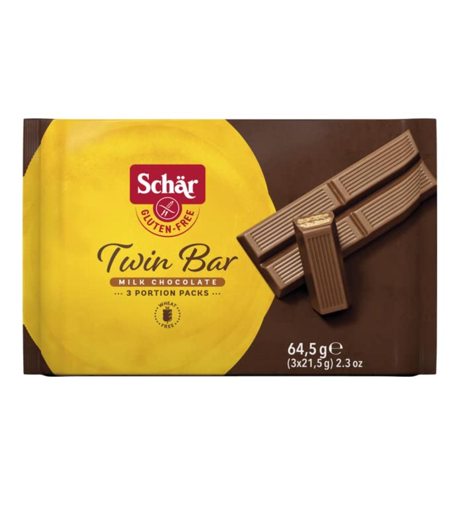 Sharp Twin Bar Gluten Free Waffles with Milk Chocolate Coating (3 x 21.5 g) 64.5 g - Buy Online on GoSupps.com