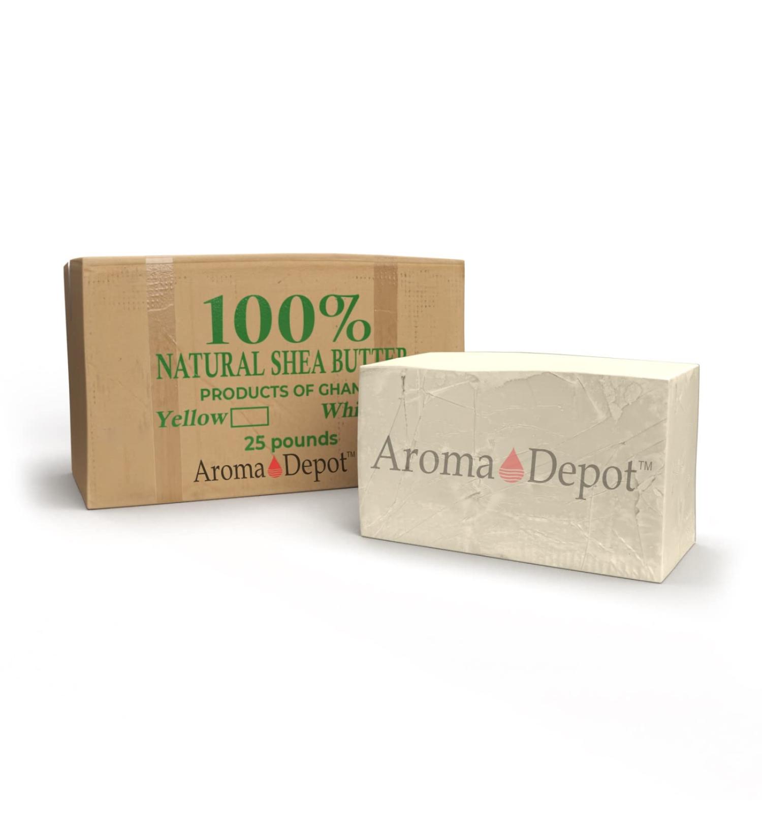 100% Pure Natural Unrefined African Shea Butter Raw 10 lb Block Ivory/White - Ideal for Dry Skin - Moisturizing Body, Hair, & Face - Grade A1 - 160 Ounce - Buy Online on GoSupps.com