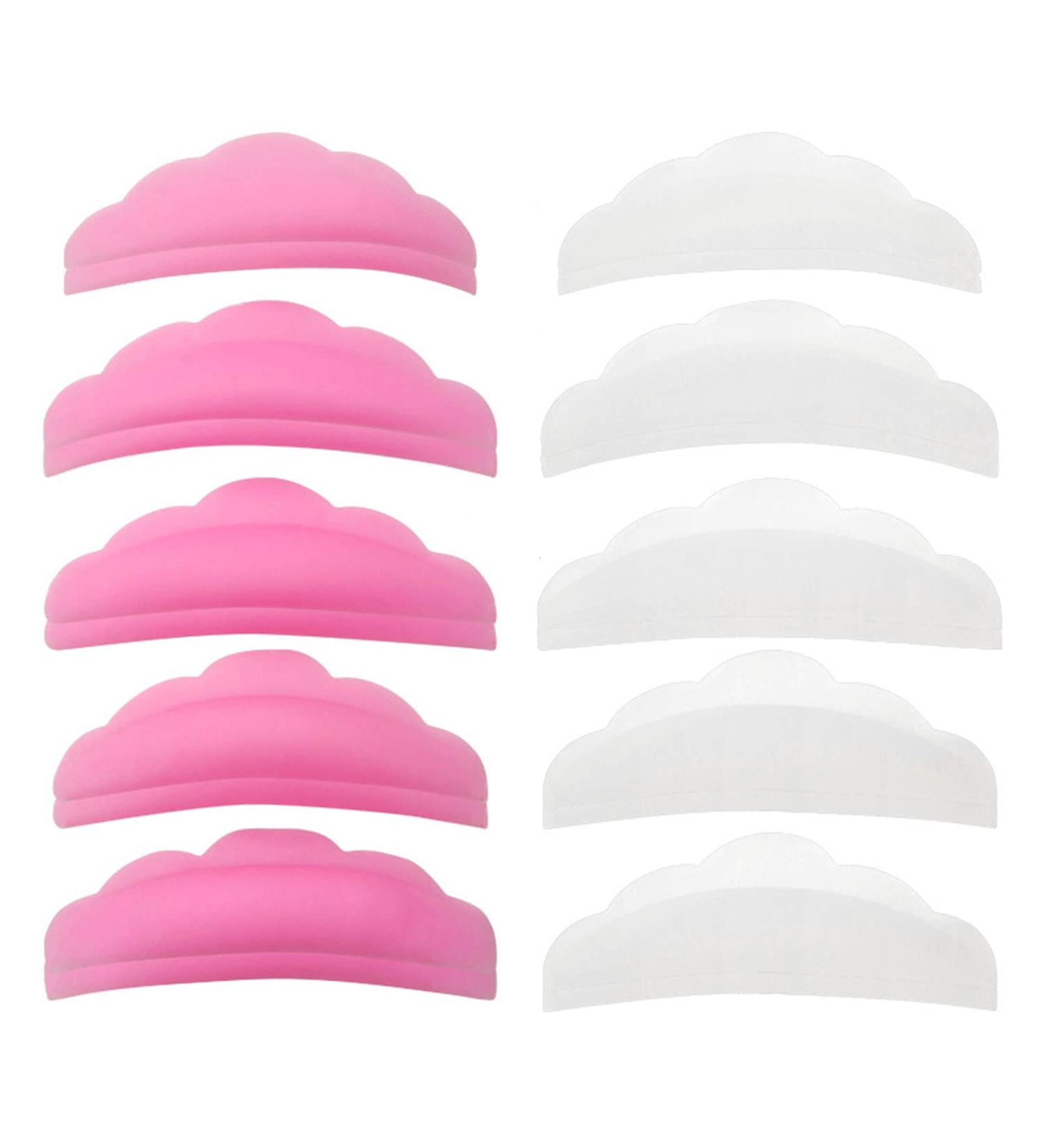 20 Pieces Silicone Eyelash Perming Curler Perm Pad Reusable Eyelash Perm Silicone Pads 5 Sizes Lash Lift Rods Makeup Beauty Tool for Different Length Eyelashes (Pink & White) - Buy Online on GoSupps.com