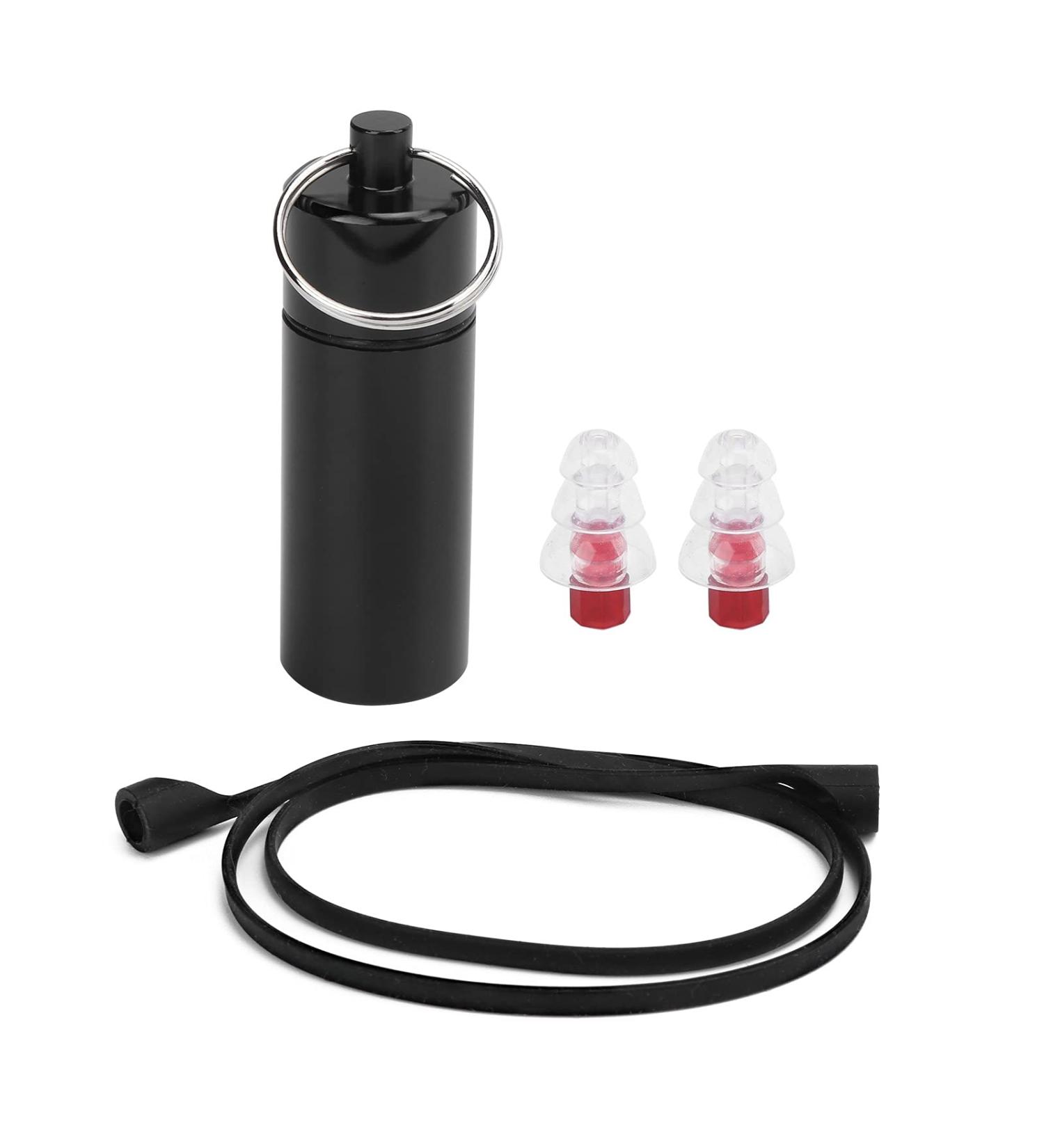 Fidelity Concert Ear Plugs - Musicians Noise Reduction Earplugs with Gel Cord & Storage Bottle - Red | International Shipping Available - Buy Online on GoSupps.com
