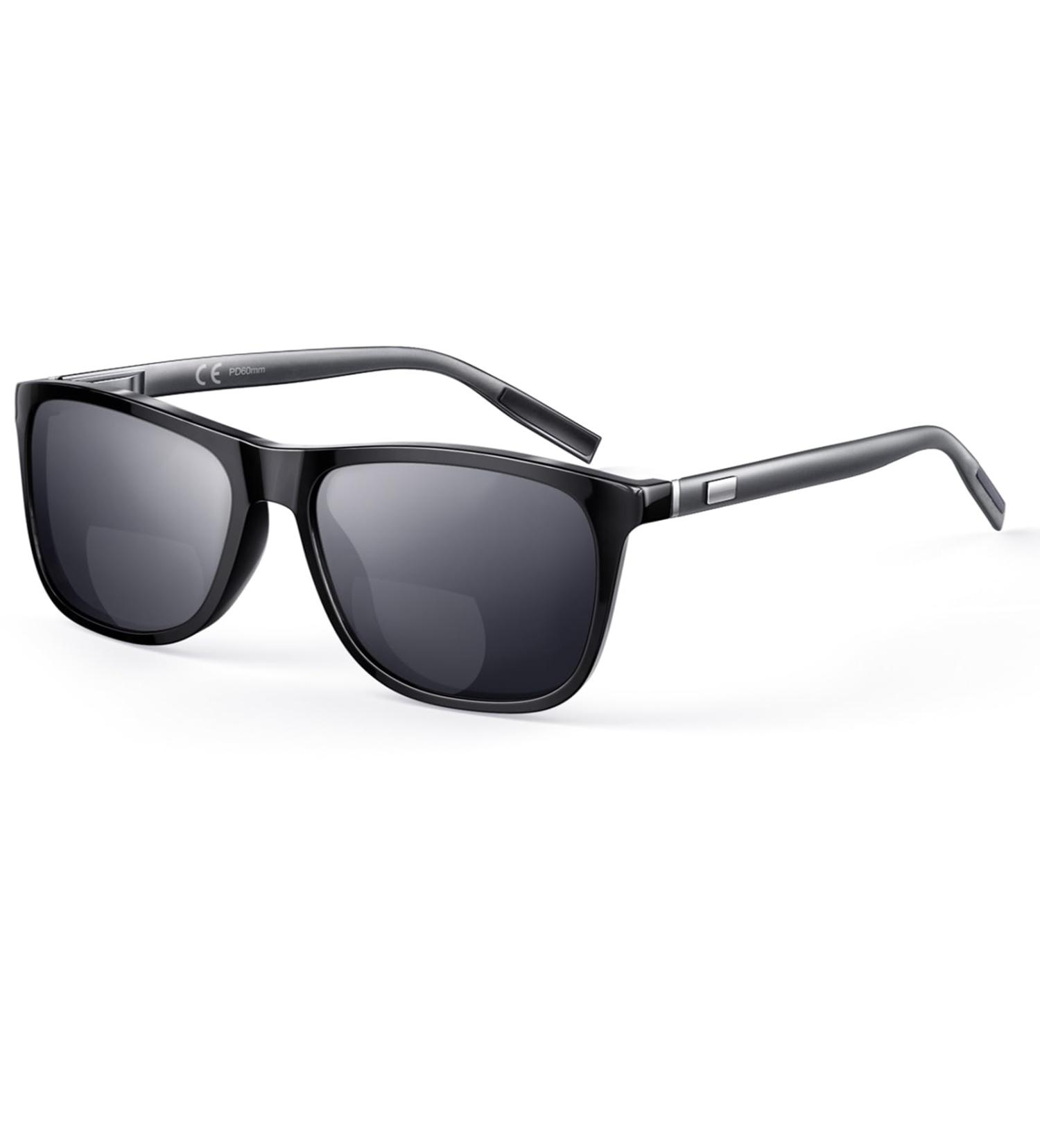 Missfive 3.0x Premium Bifocal Reading Sunglasses - Lightweight Men's Aluminum Golf & Travel Eyewear with Built-in Readers - Durable Vintage Square Metal Glasses - Buy Online on GoSupps.com