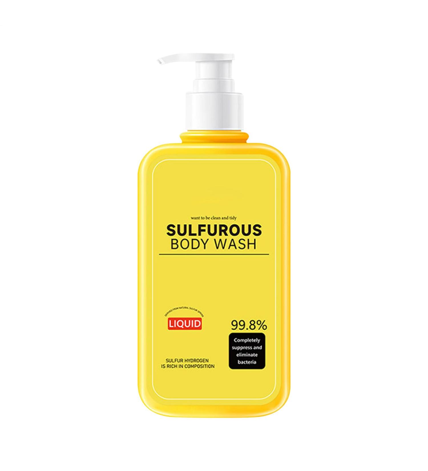  Ungtyb Sulfur Wash Shower Gel Multi-Action 300ml Sulphurs Shampoo Cleanser Anti-Itch Body and Scalp Treatments Skin Balancing Formula for Facial Hair Men Women Travel Hotel Business Trip - Buy Online on GoSupps.com