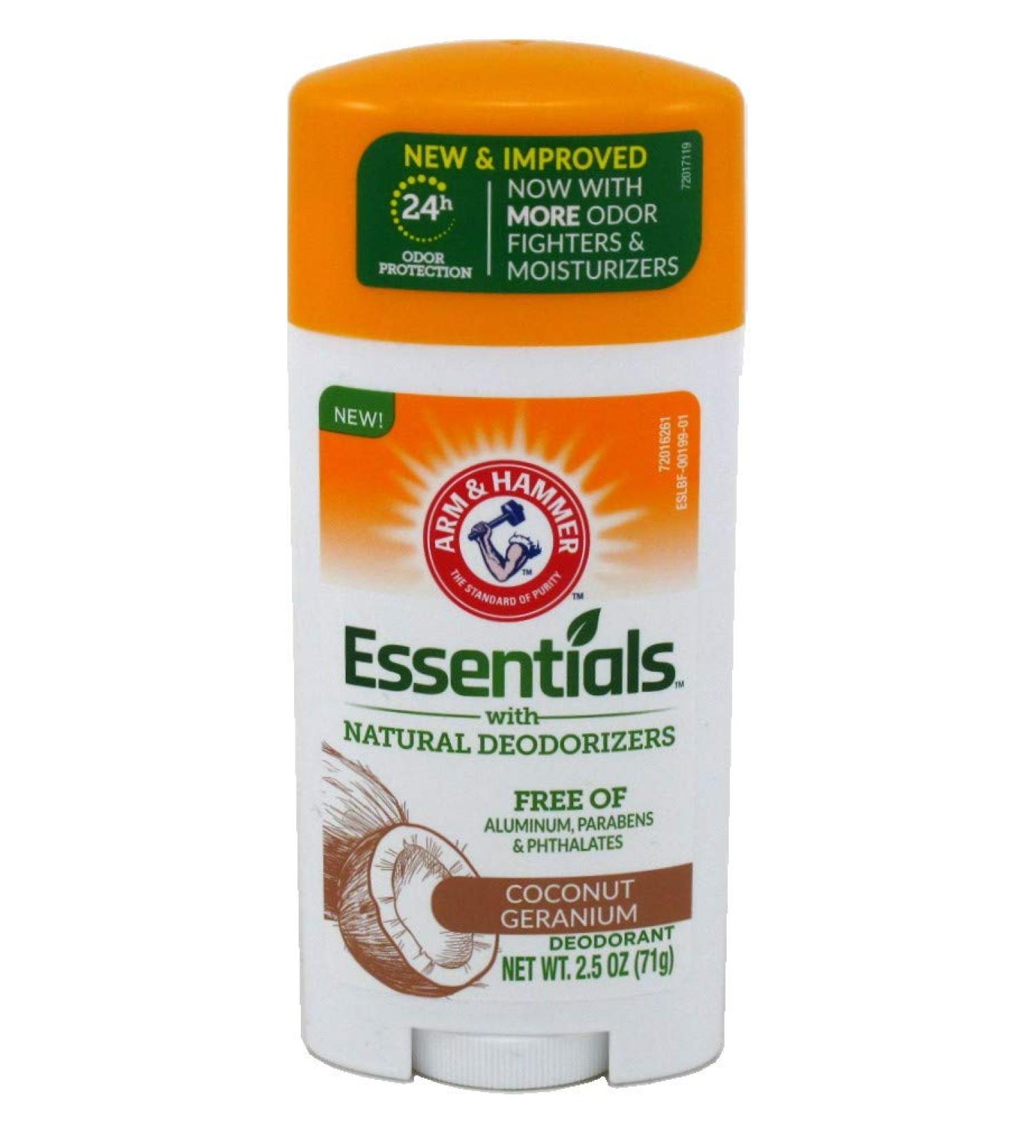 Arm & Hammer Deodorant 2.5 Ounce Essentials Coconut Geranium (Pack of 2) - Buy Online on GoSupps.com