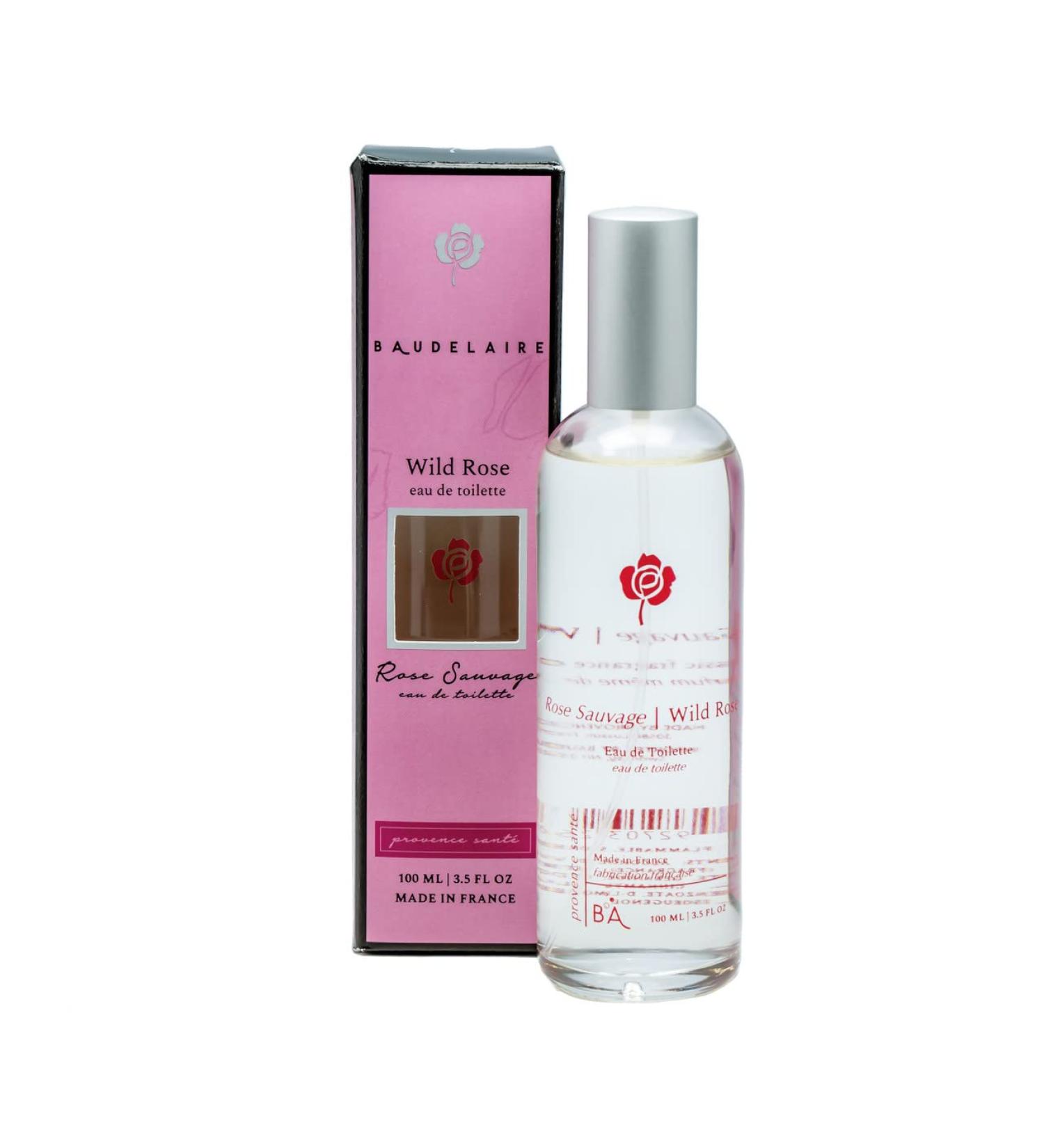 Provence Sante Eau de Toilette Spray - Luxury Long-Lasting Fragrance - Wild Rose Scent - Elegant Perfume Gift - Made in France - 3.5 Oz