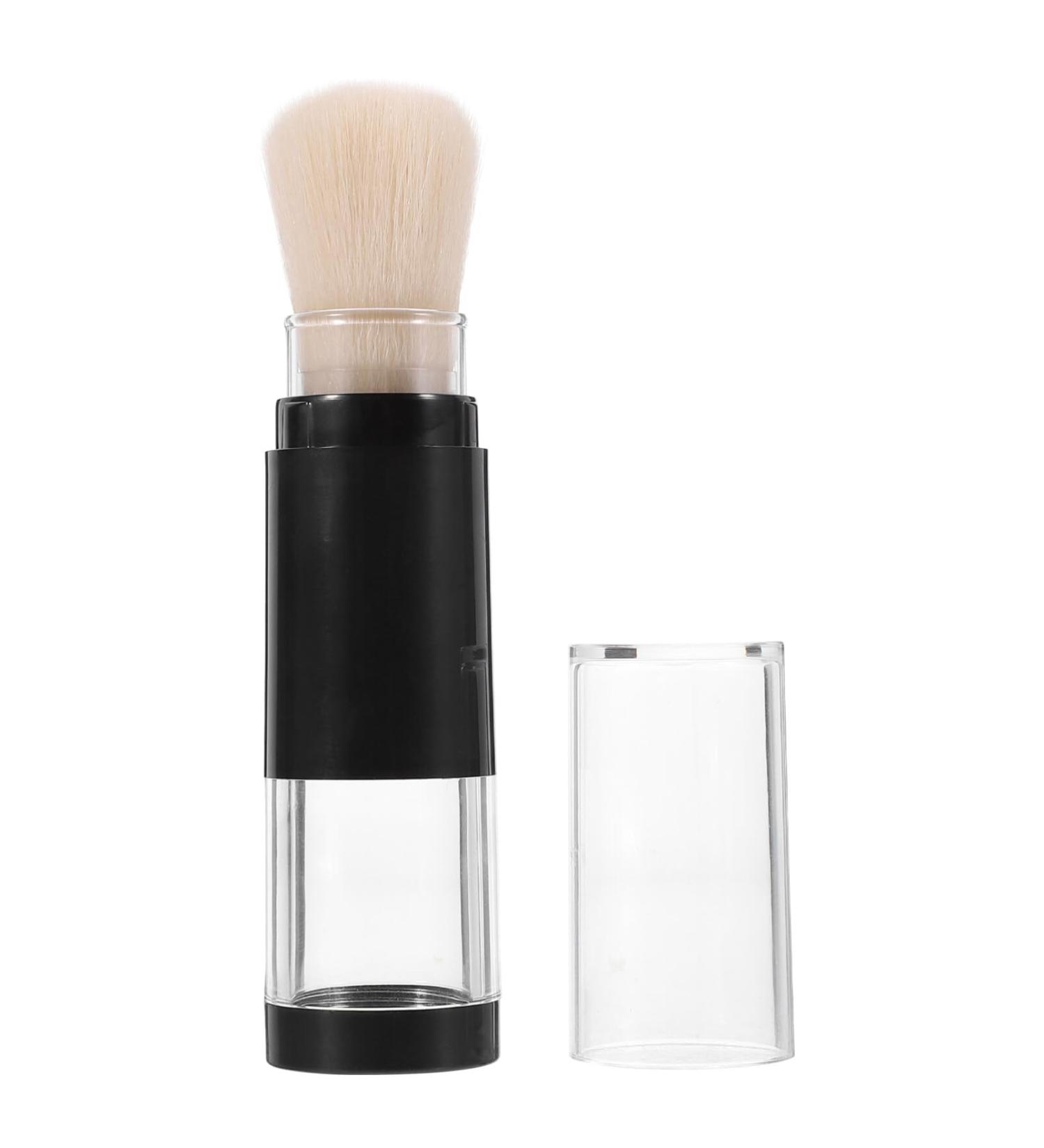DOITOOL Retractable Blush Brush with Refillable Loose Powder Bottle Jars Portable Liquid Brush with for Color Highlight Contour Blush Powder Cosmetics - Buy Online on GoSupps.com