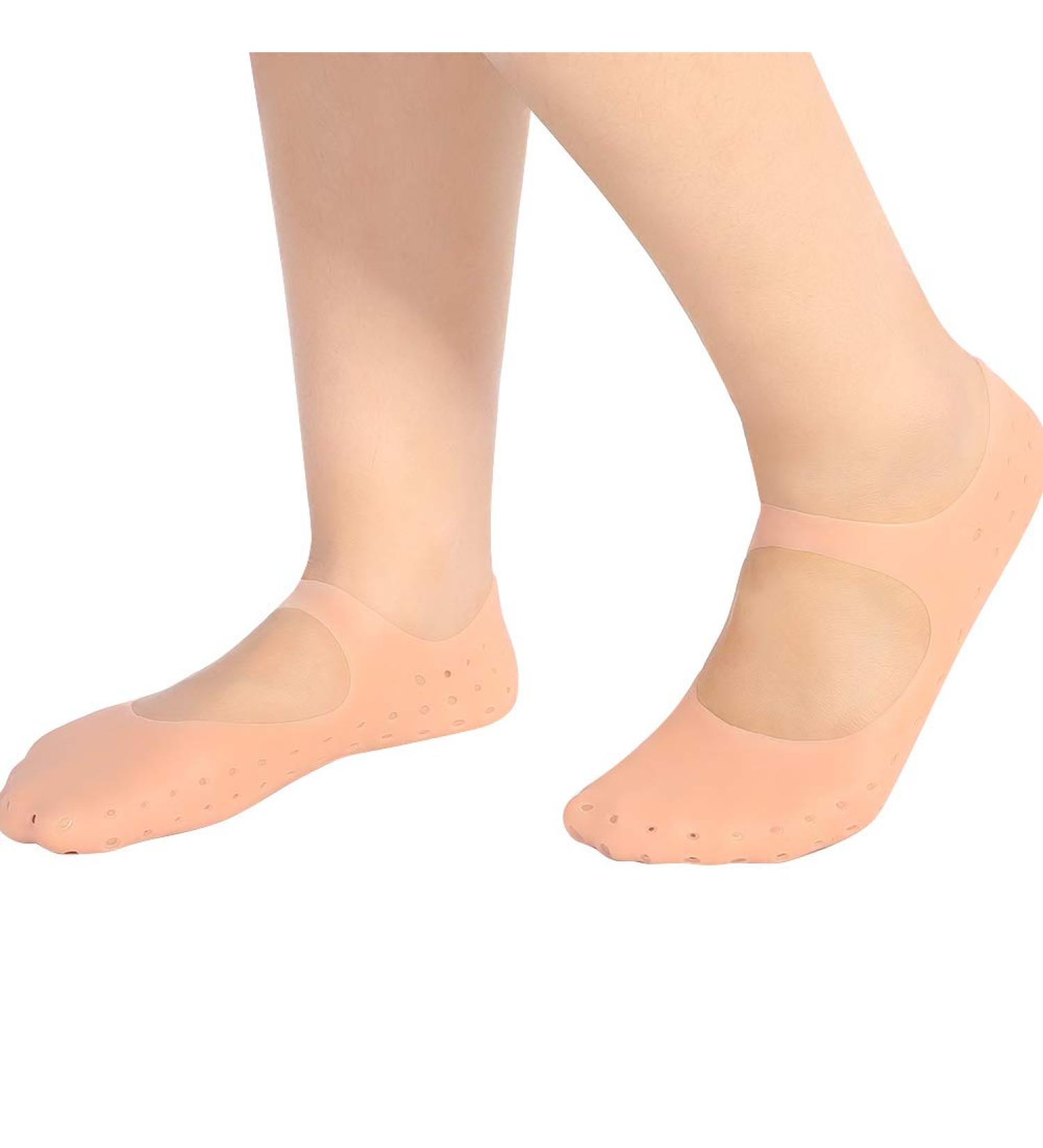 Silicone Gel Moisturizing Socks for Foot Care | Anti-Riss Protection for Plantar Fasciitis & Heel Spurs - Lindle M-Skin - Buy Online on GoSupps.com